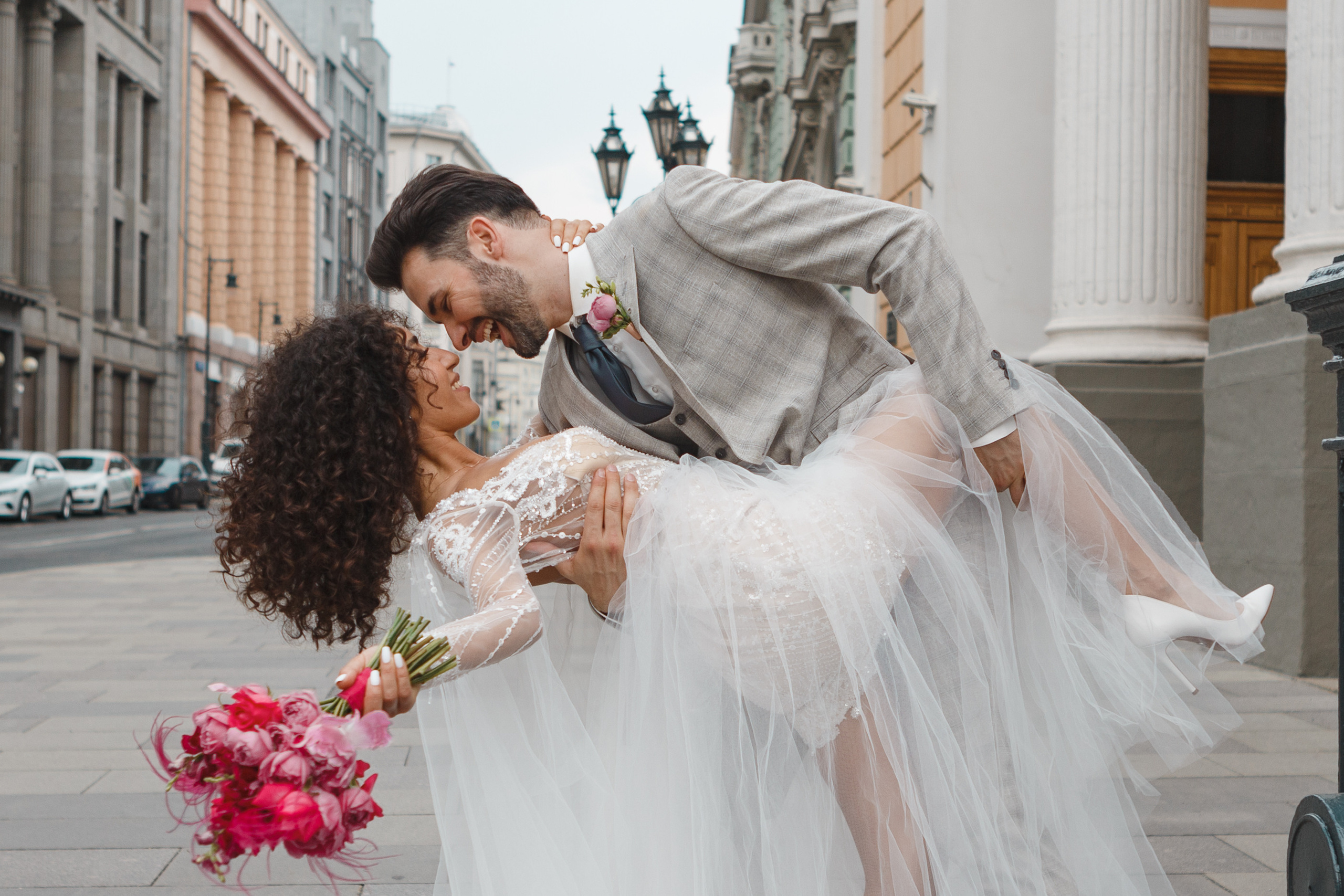 Свадебная прогулка в центре Москвы