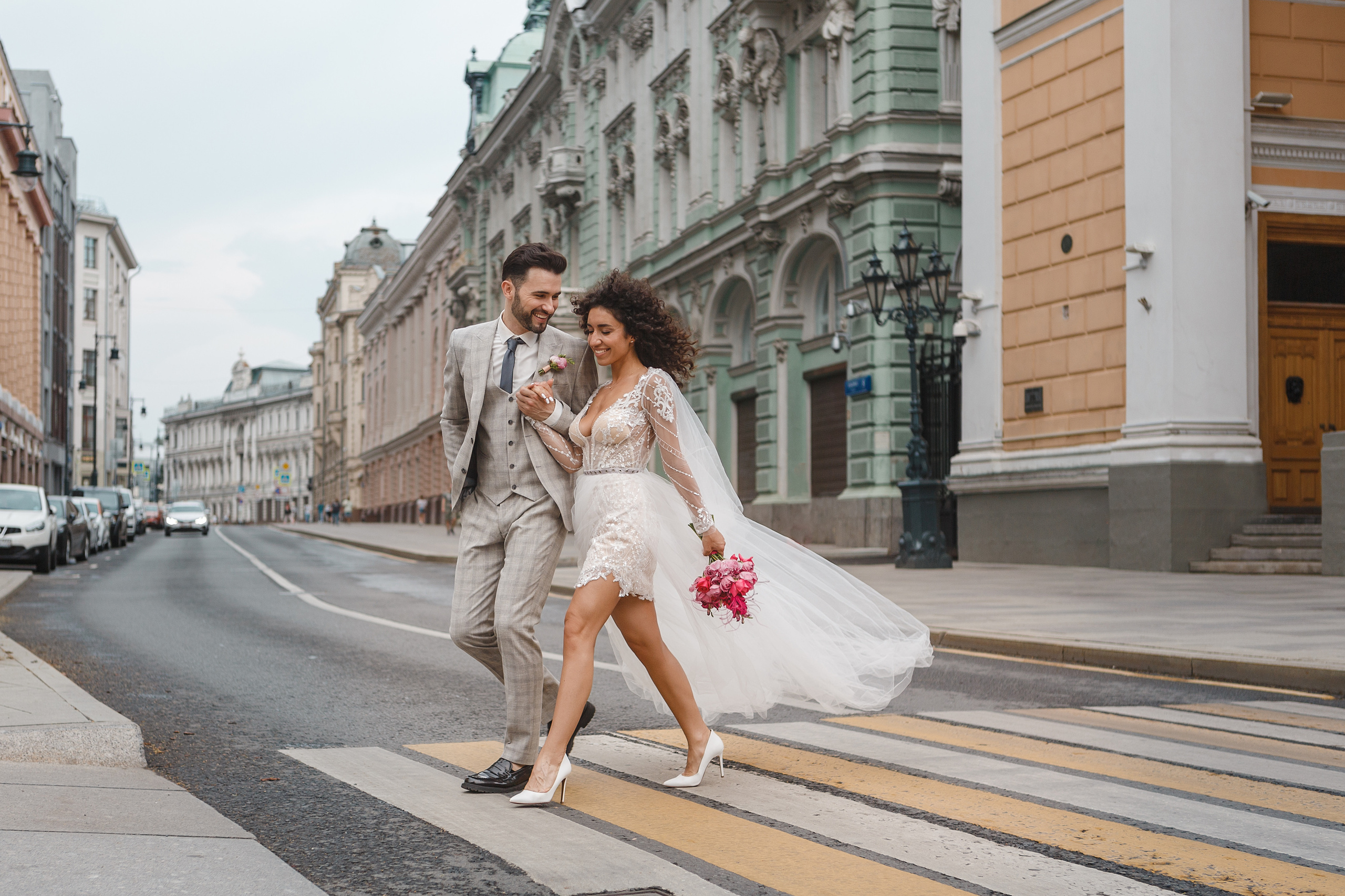 Свадебная прогулка в центре Москвы
