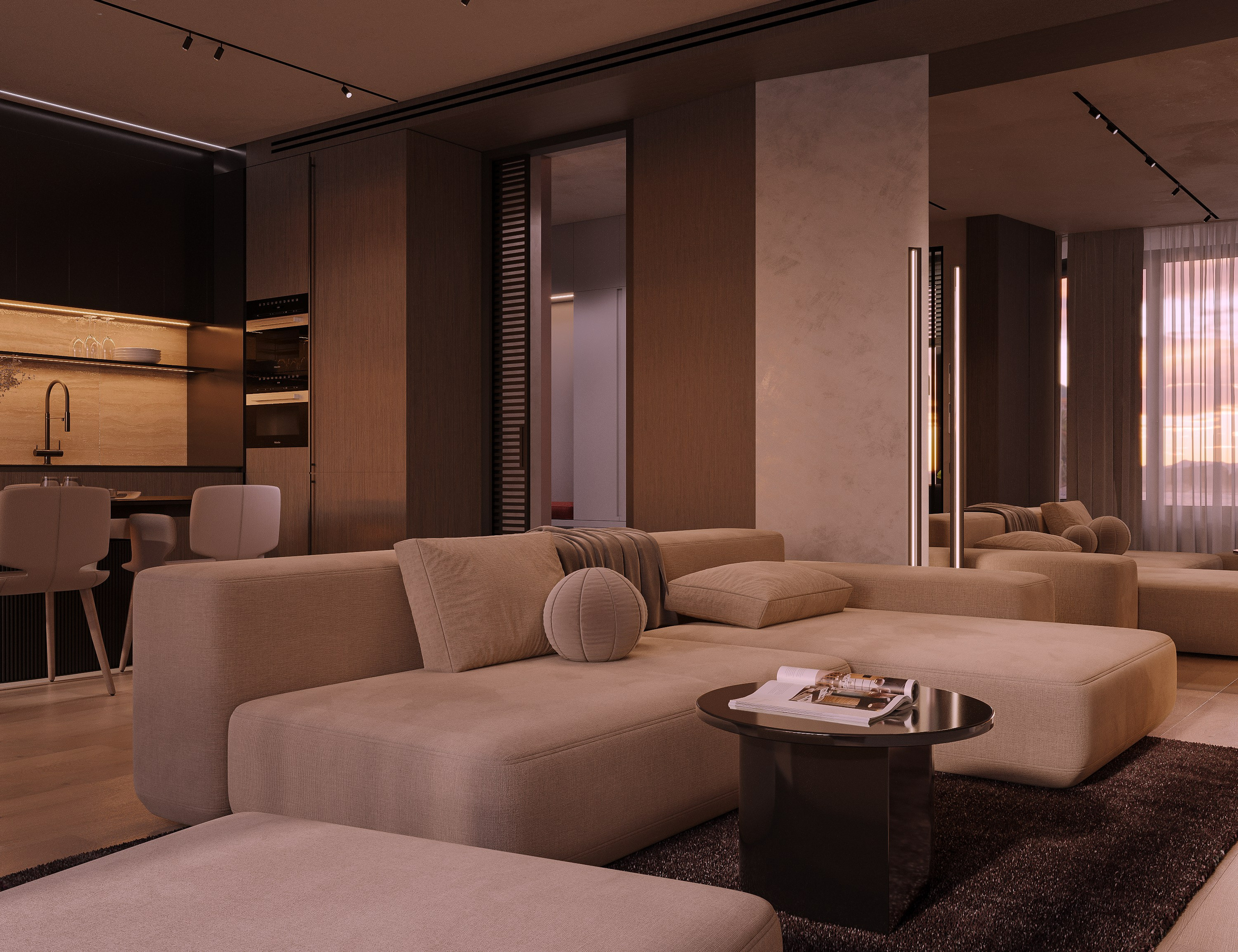 Квартира для L+D Archatelier. 3D визуализация интерьера и архитектурной среды