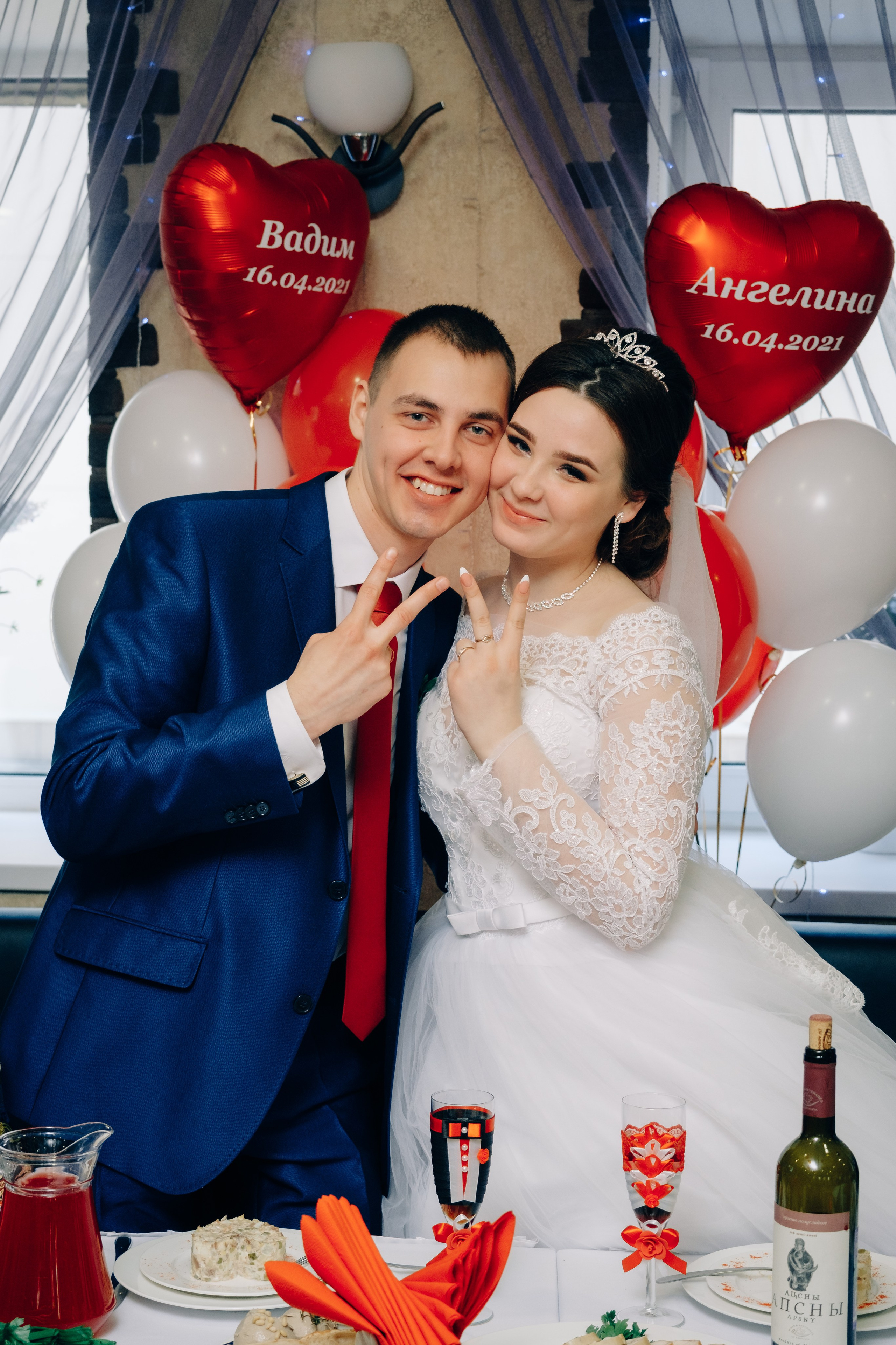 Вадим и Ангелина свадебная фотосессия и банкет. Свадебный и семейный фотограф в г. Волхов Алексей Кочерыжкин