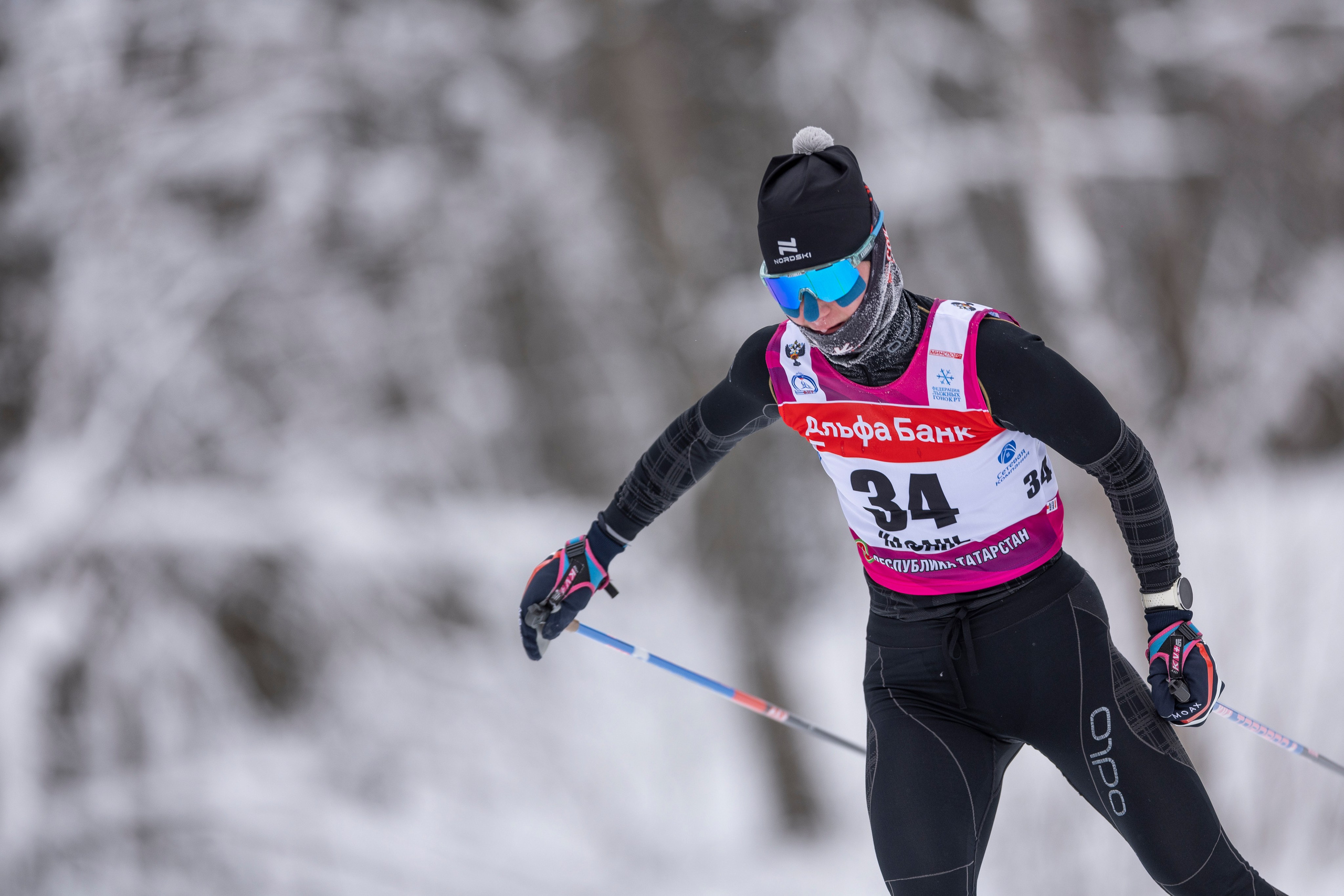 Кубок Росси по лыжным гонкам 2024. Женщины 10 км. Спортивный репортажный фотограф Казань Нафис Сиразетдинов