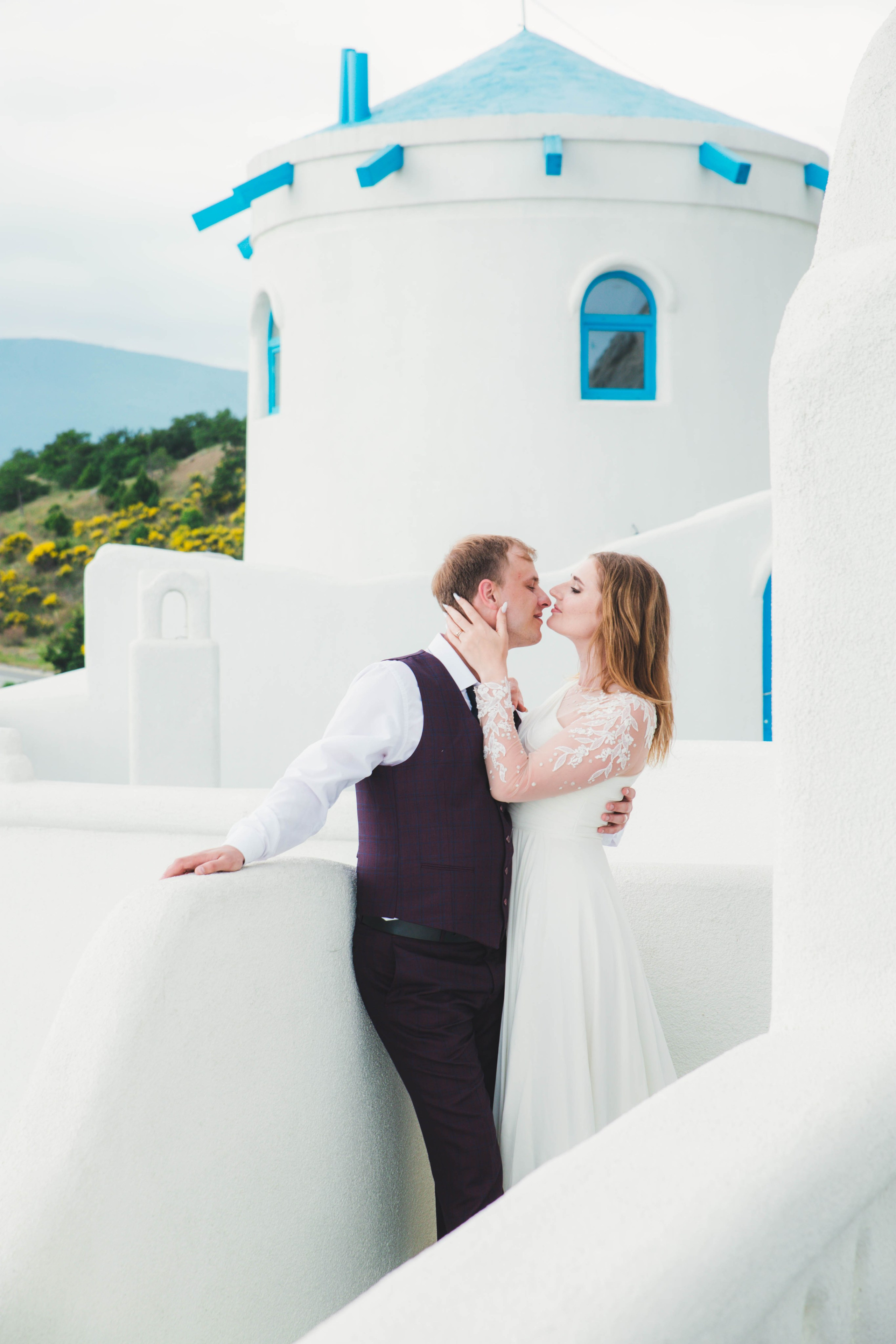 Ксения & Иван. Свадебная съемка в Санторини и Херсонесе. Свадебный и контент фотограф в Севастополе и Крыму Марина Данилова