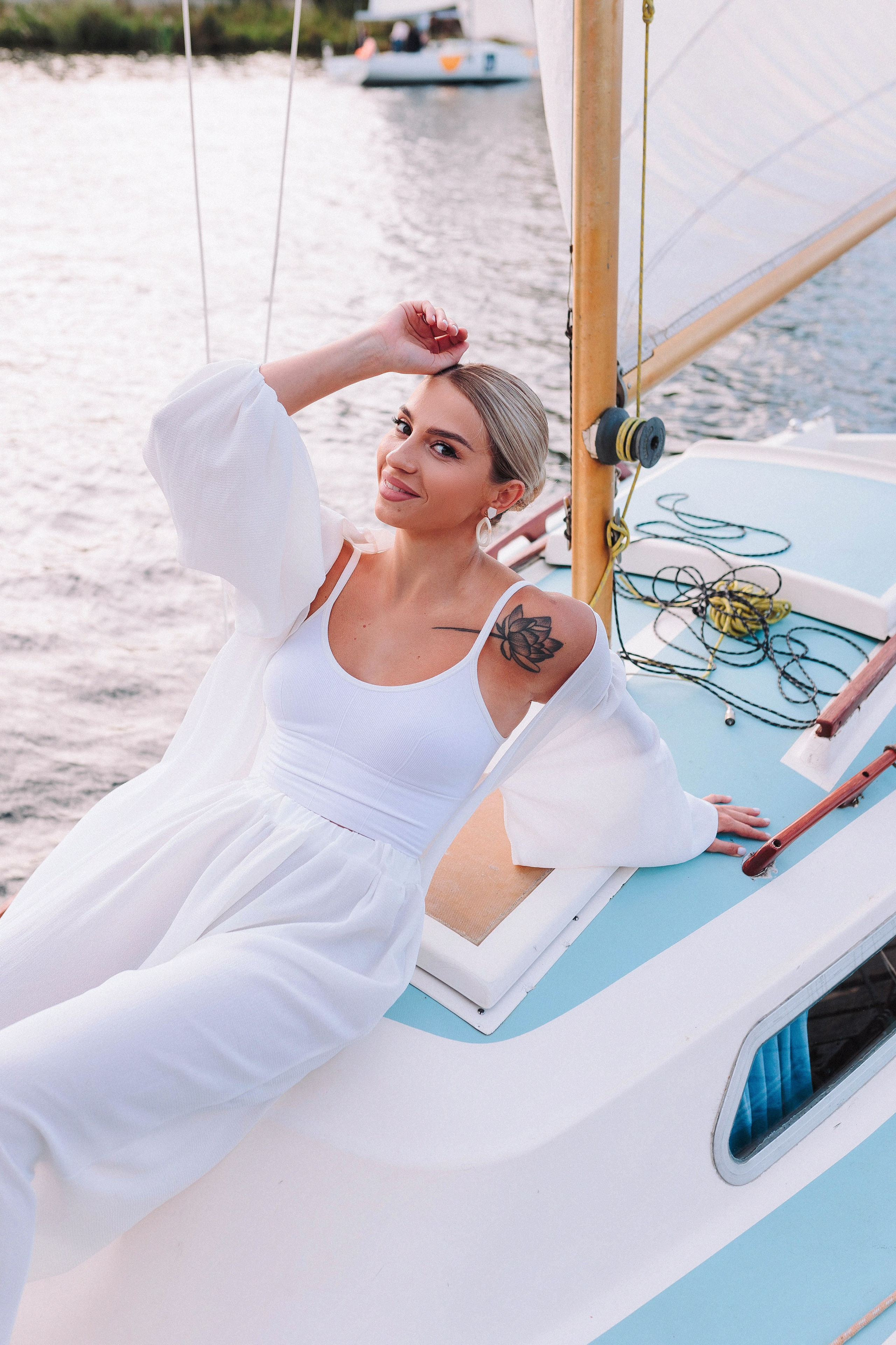 Съёмка на яхте. Фотограф Полина Лытнева