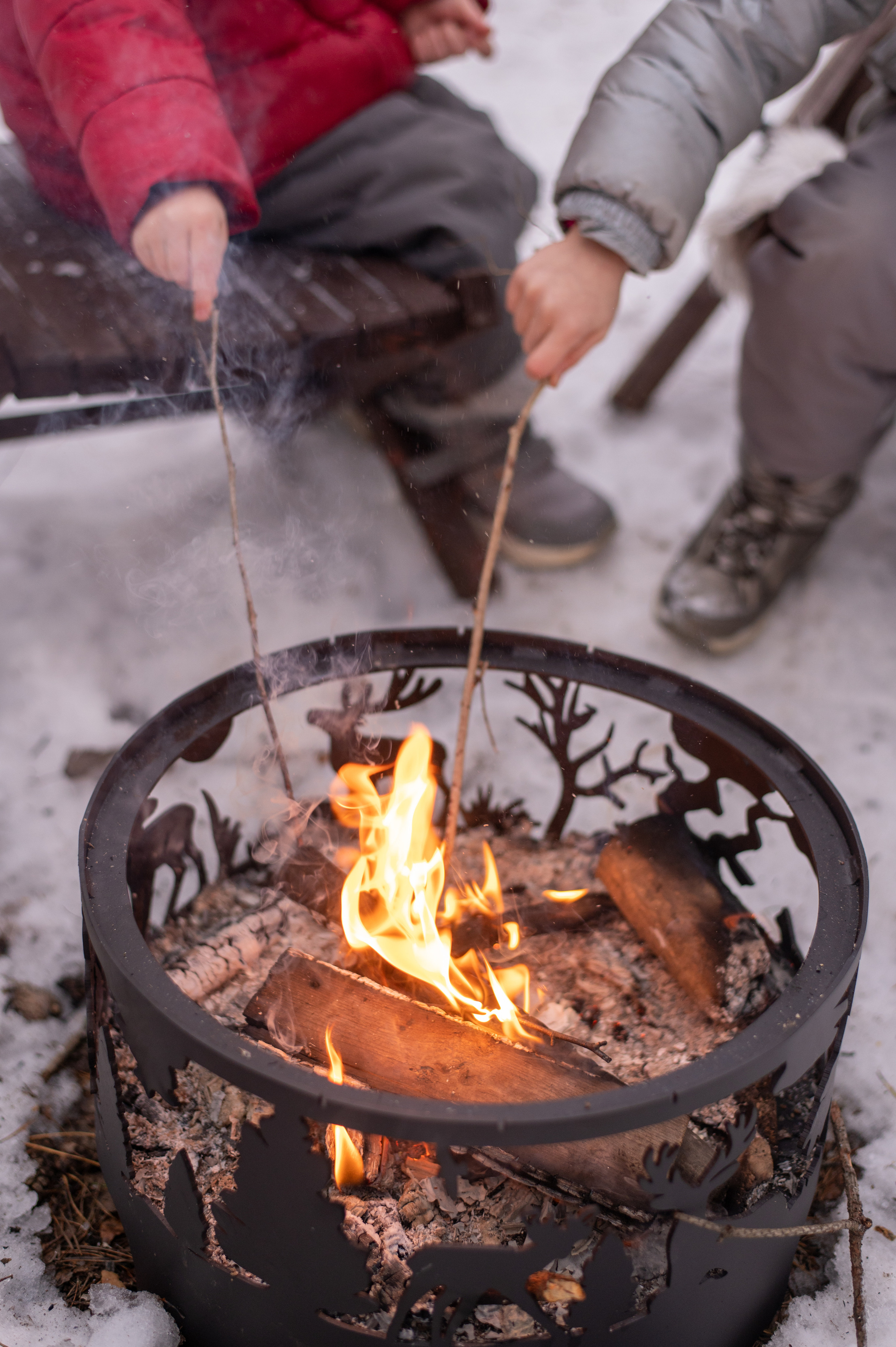 Новогодние/зимние семейные съёмки в городе и на природе. Семейный и детский фотограф в Москве Анна Оськина