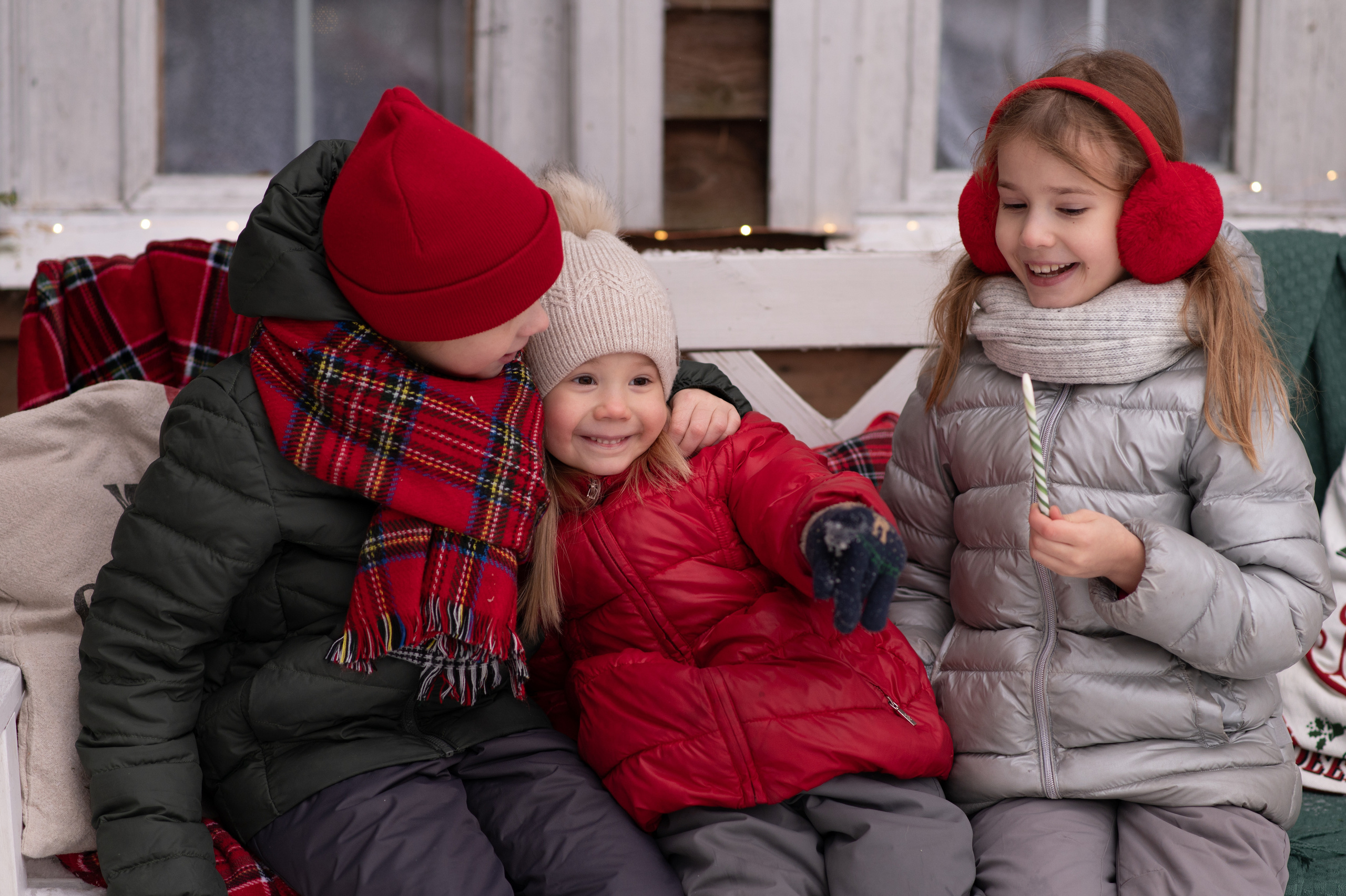 Новогодние/зимние семейные съёмки в городе и на природе. Семейный и детский фотограф в Москве Анна Оськина