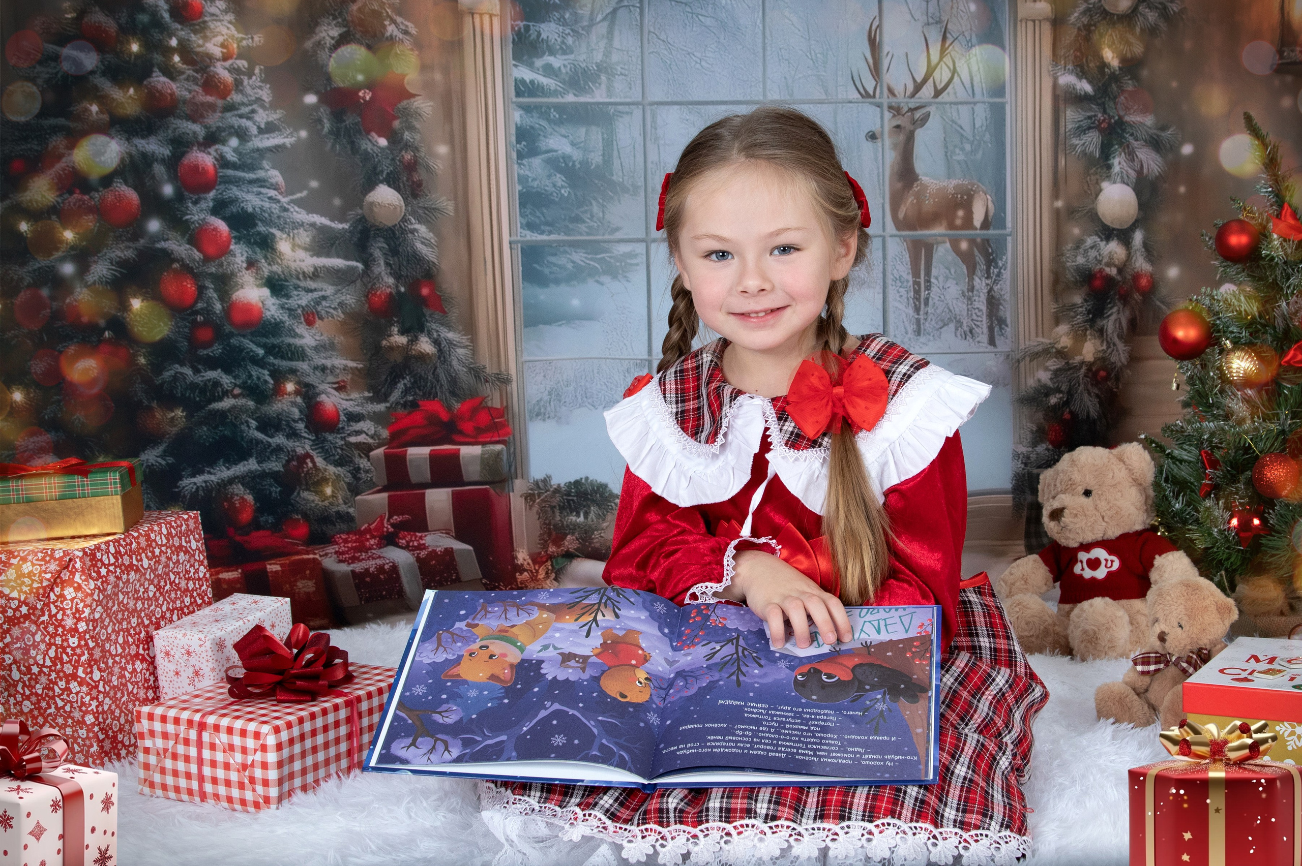 Новогодняя фотосессия «Звонок в рождество». Детская фотостудия «Фоточка» Москва Зеленоград фотопроекты, выпускные альбомы