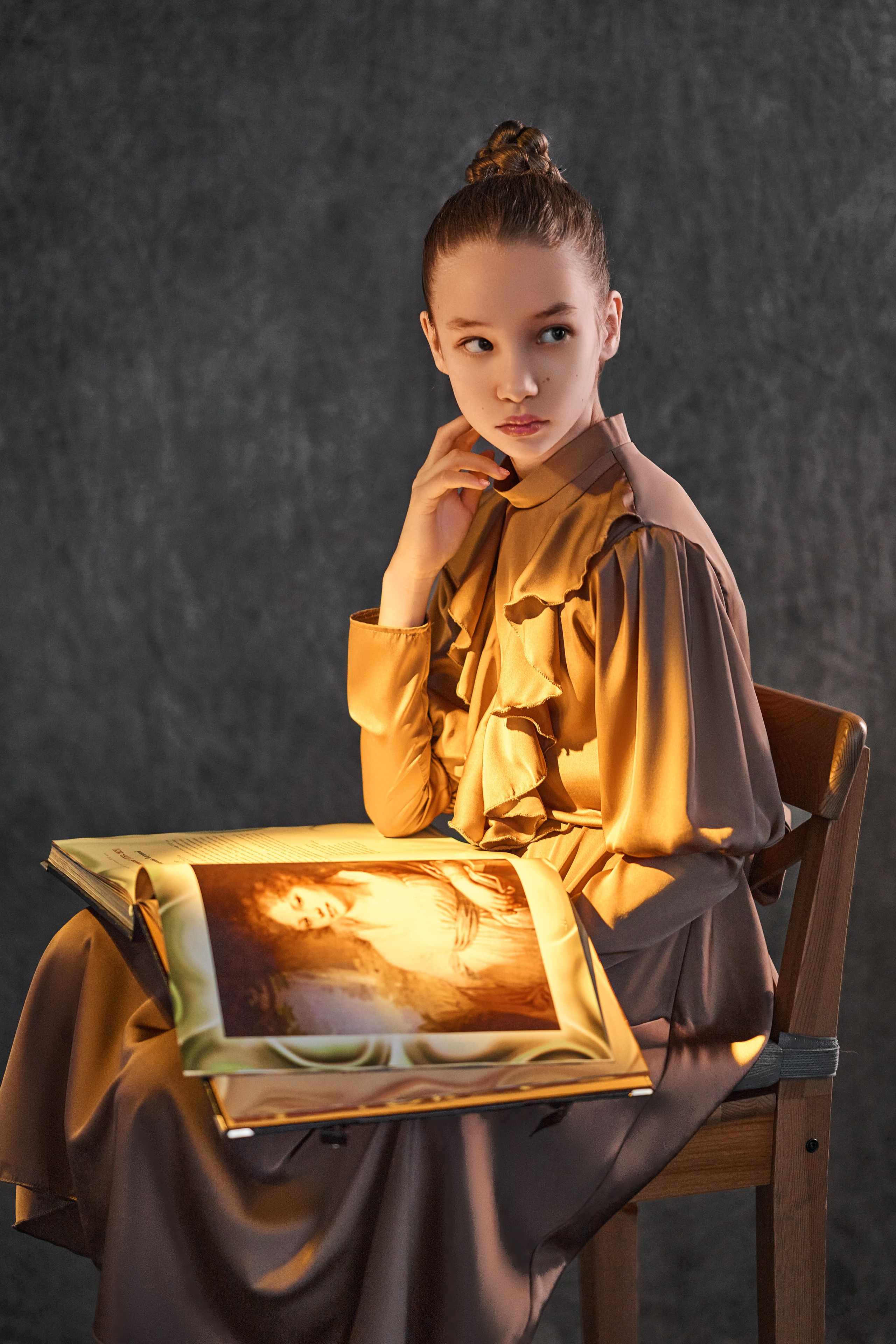 Девушка в фотостудии