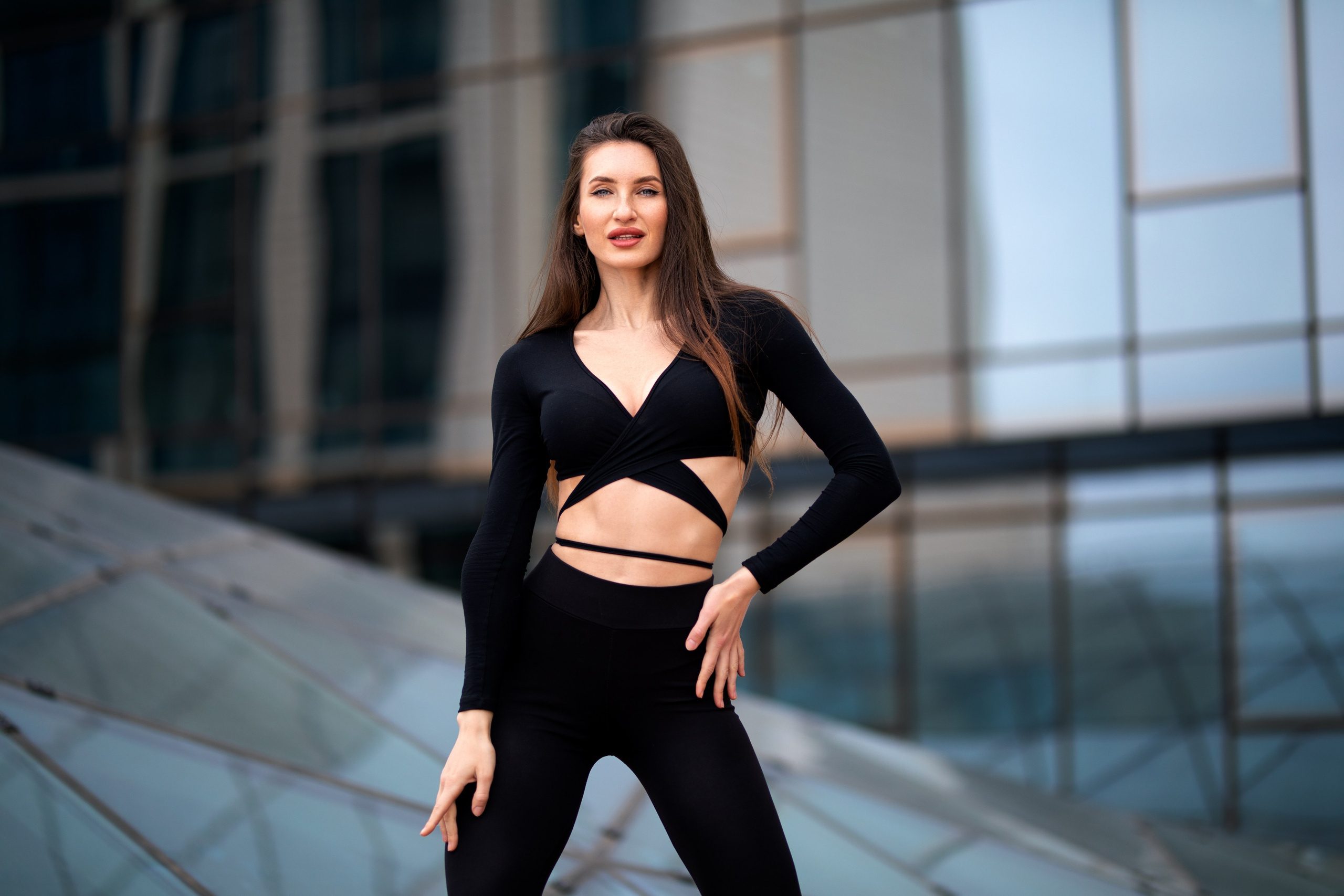 Фотосет с Викторией на крыше бизнес-центра в формате для «себя»