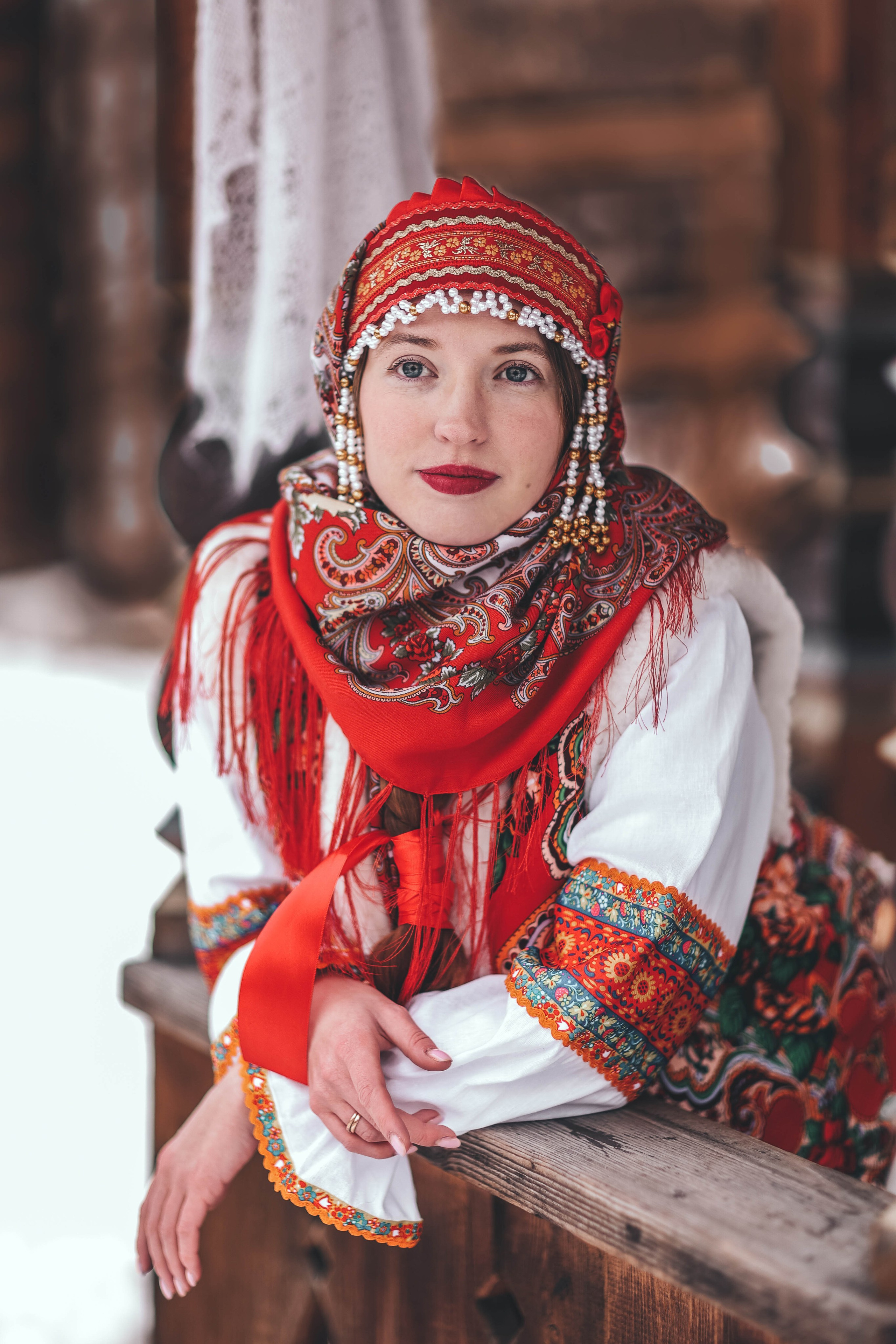 Широкая Масленица, уличная фотосессия в старо-русском стиле. Профессиональный фотограф в Москве, Подмосковье