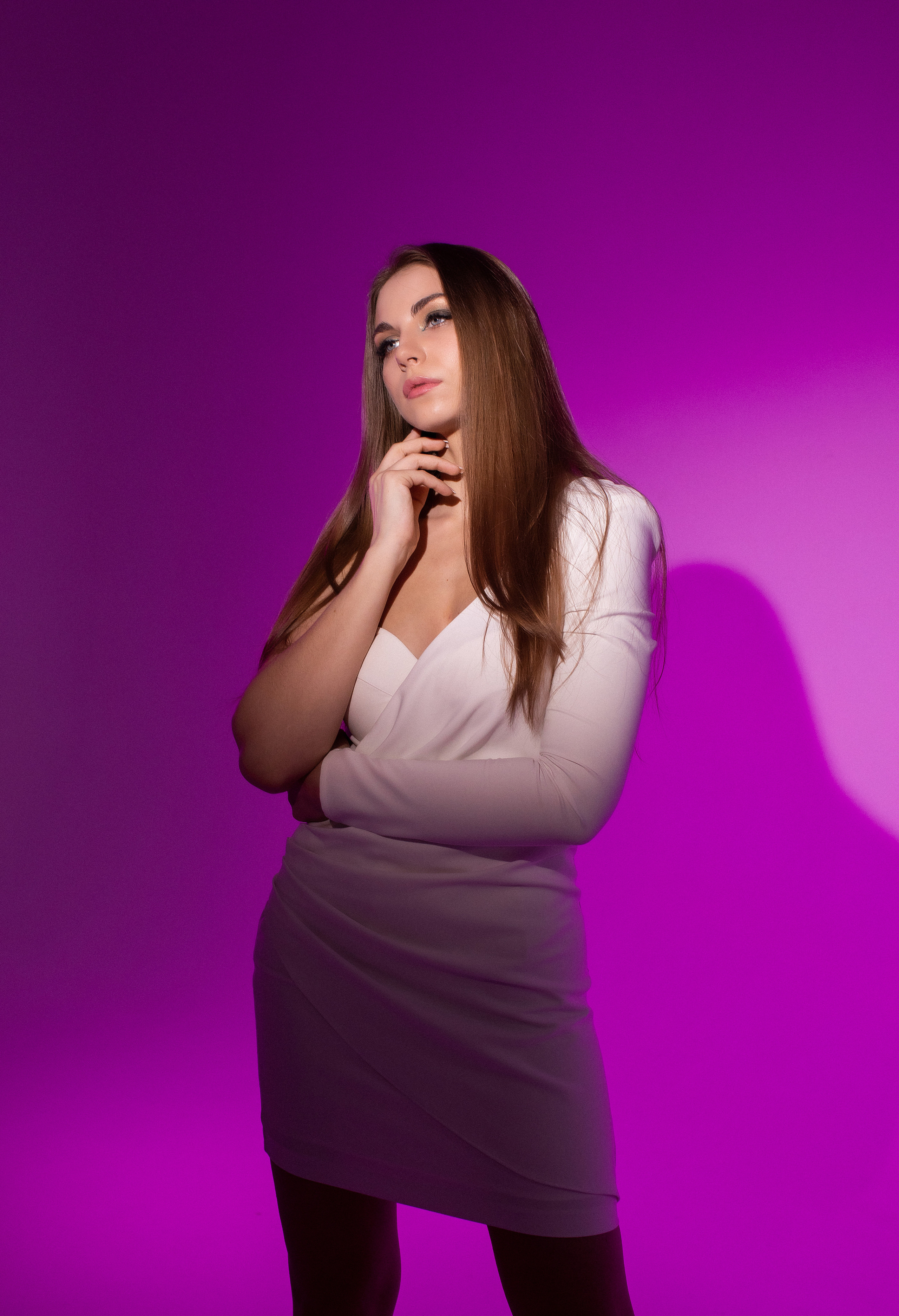 Фотосессия с цветными световыми схемами. Портретный и свадебный фотограф в Туле