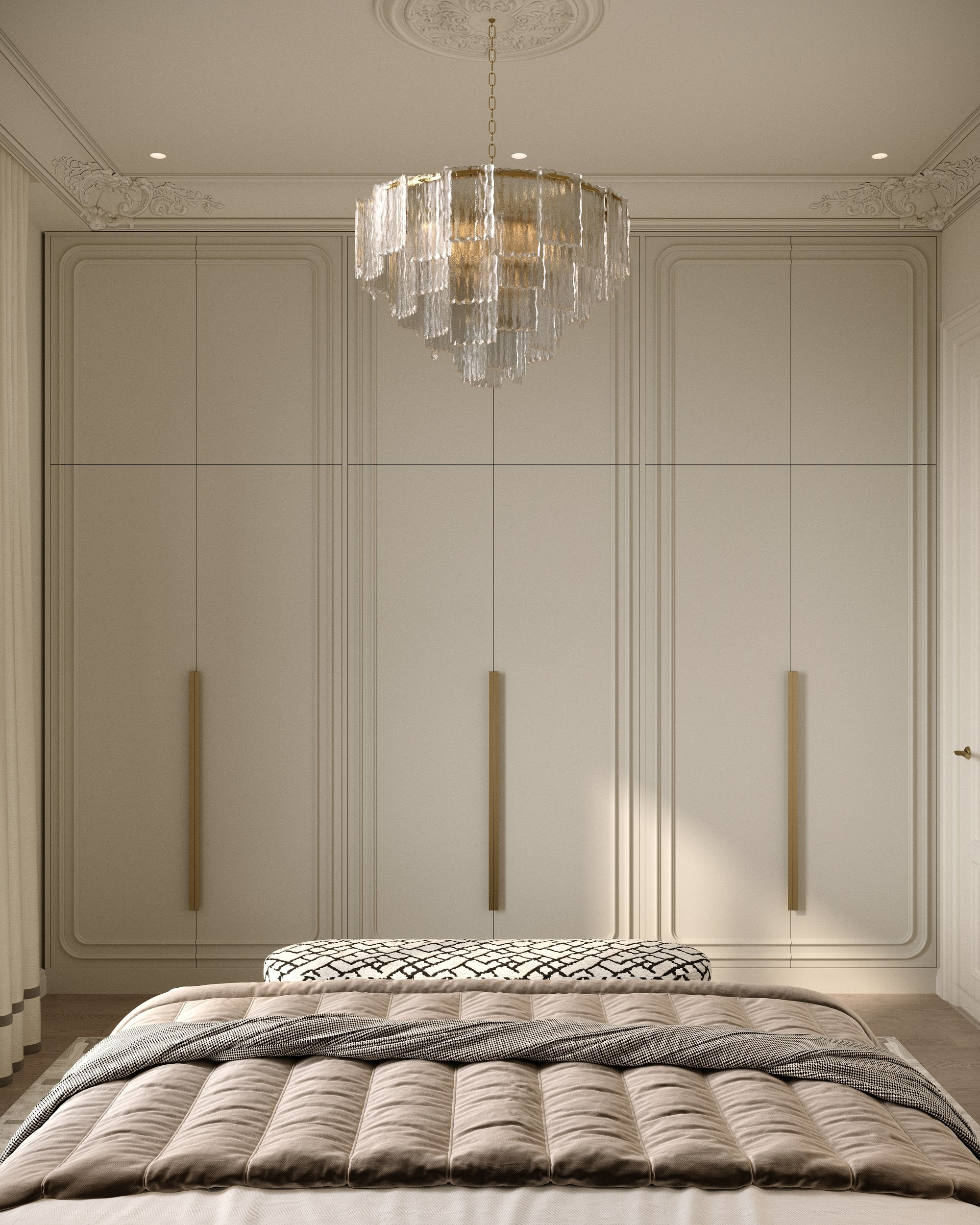 Визуализация спальной комнаты в ЖК Лучиано Казань. Архитектор-дизайнер в Казани