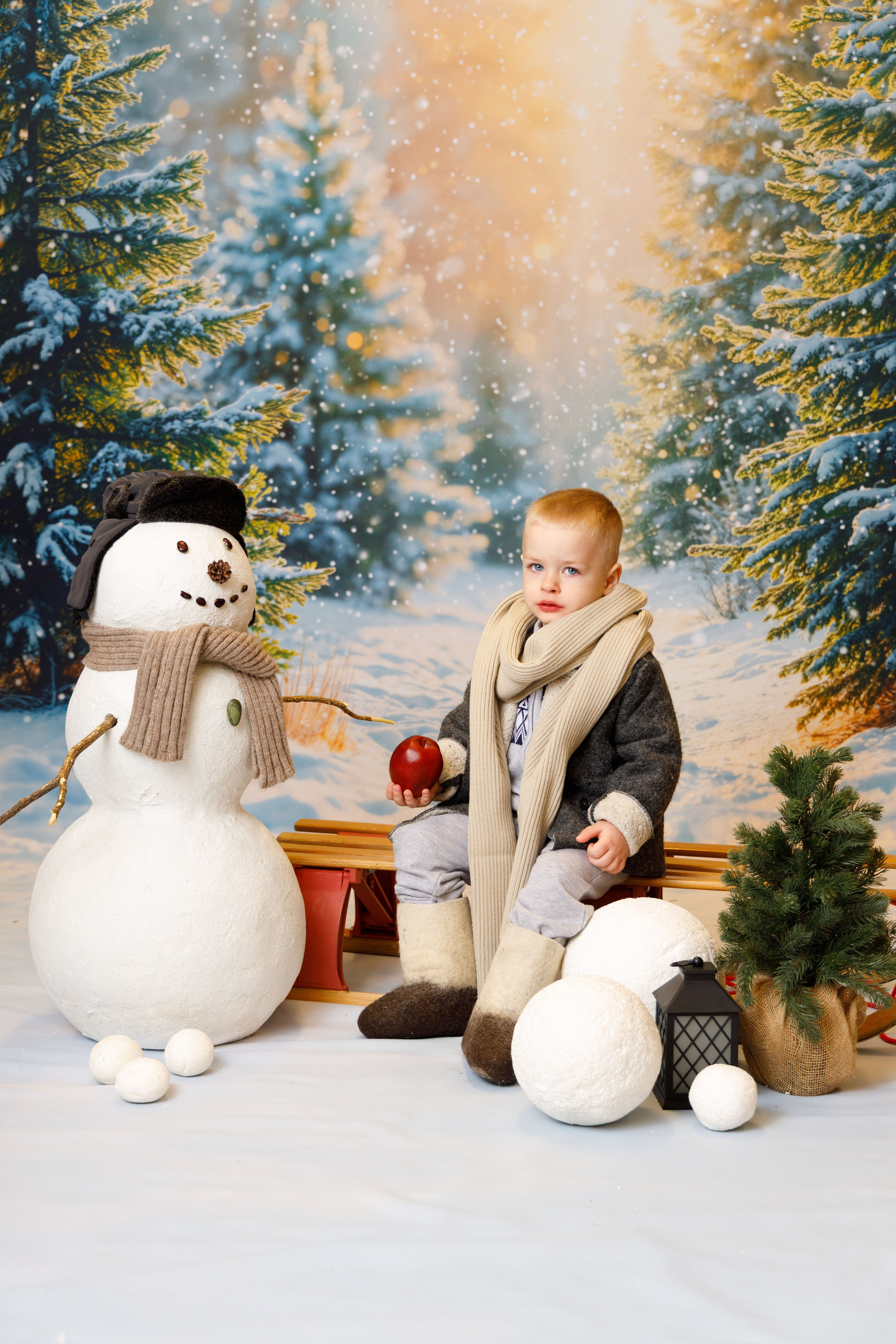 Зимний лес. Детская фотостудия Москва