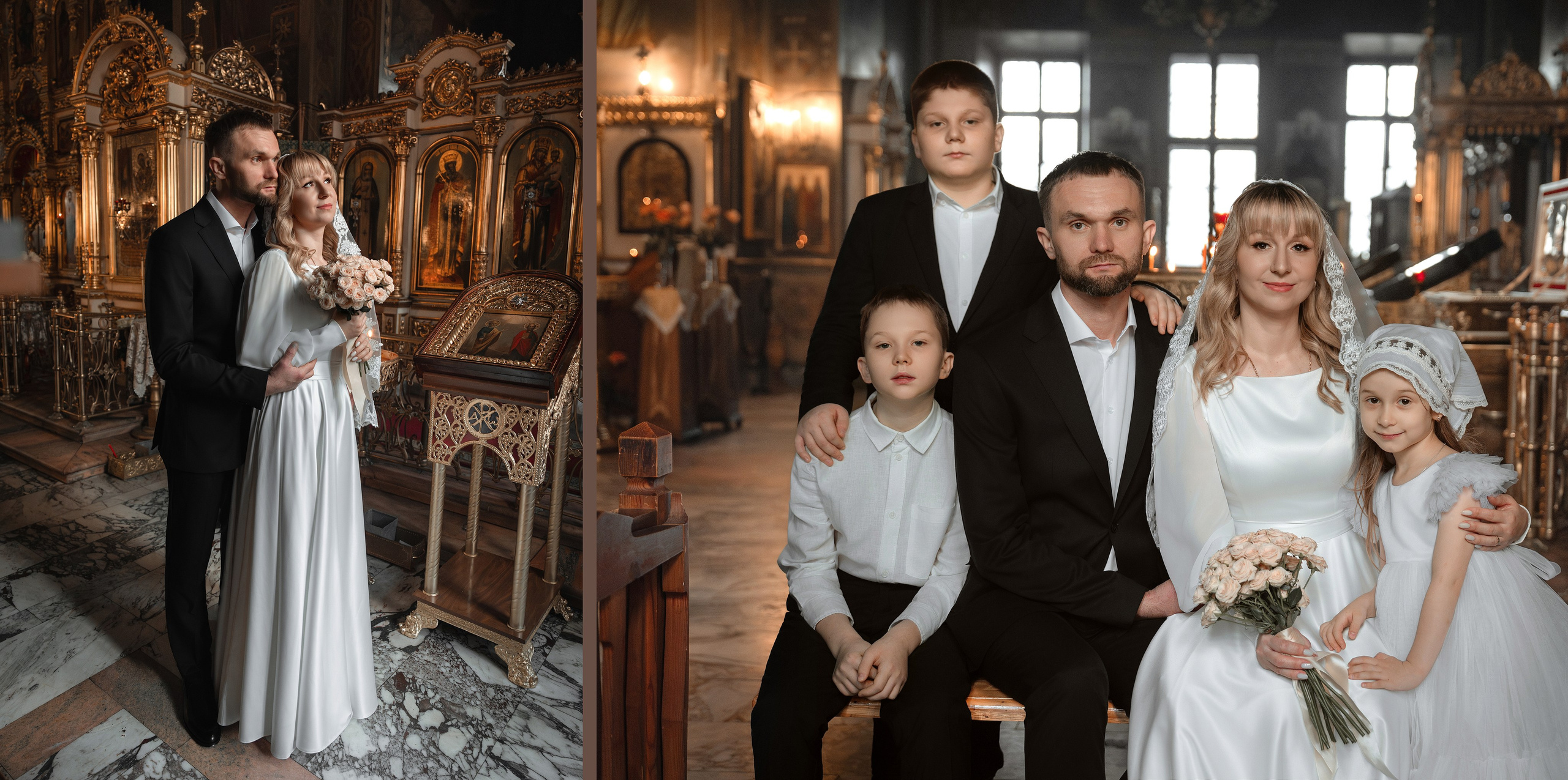 Венчание Дениса и Натальи. Фото- и видеосъёмка крещения и венчания. Фотограф на крещение Москва