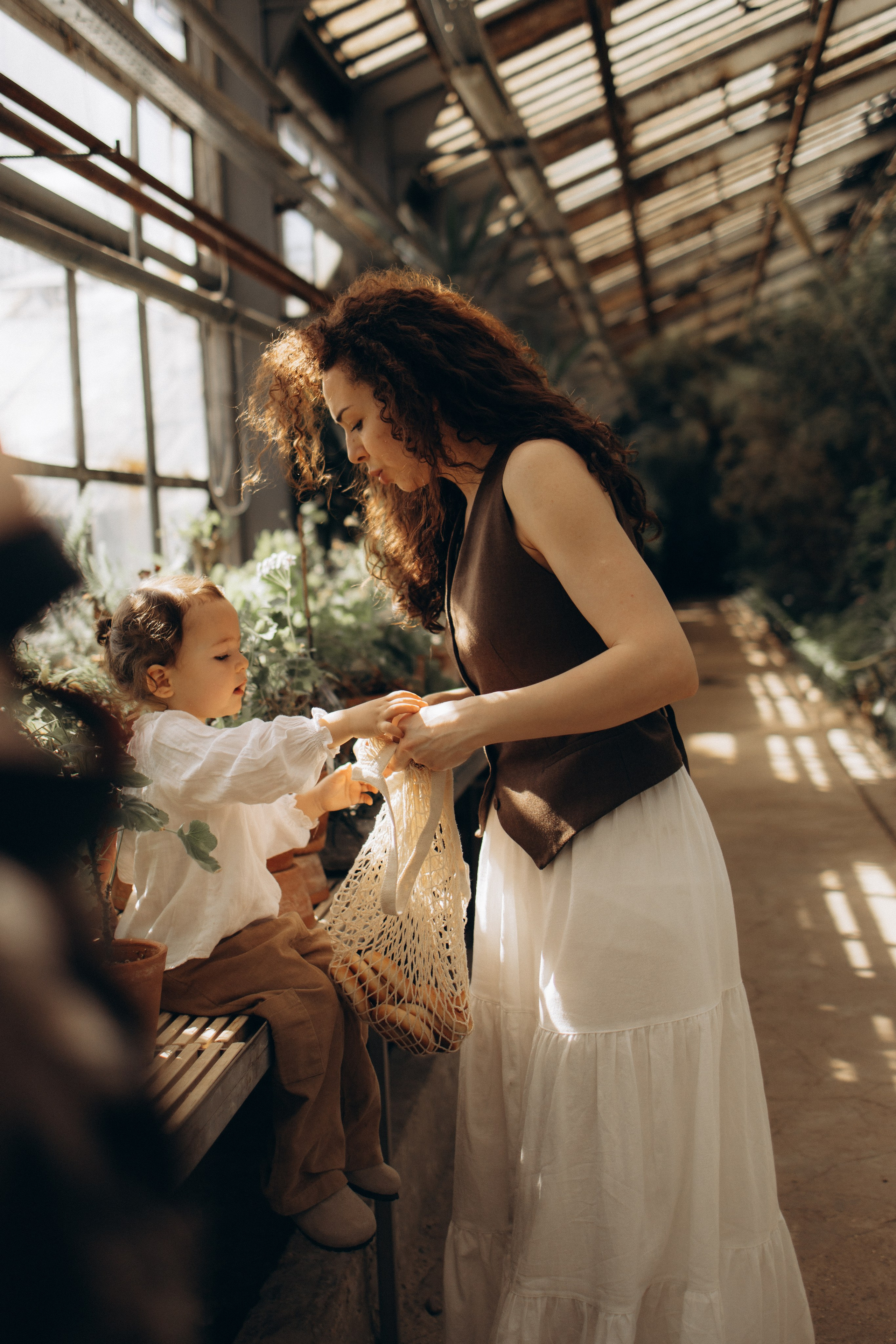 Прогулка по оранжерее. Семейный фотограф в Москве Ксения Аганина