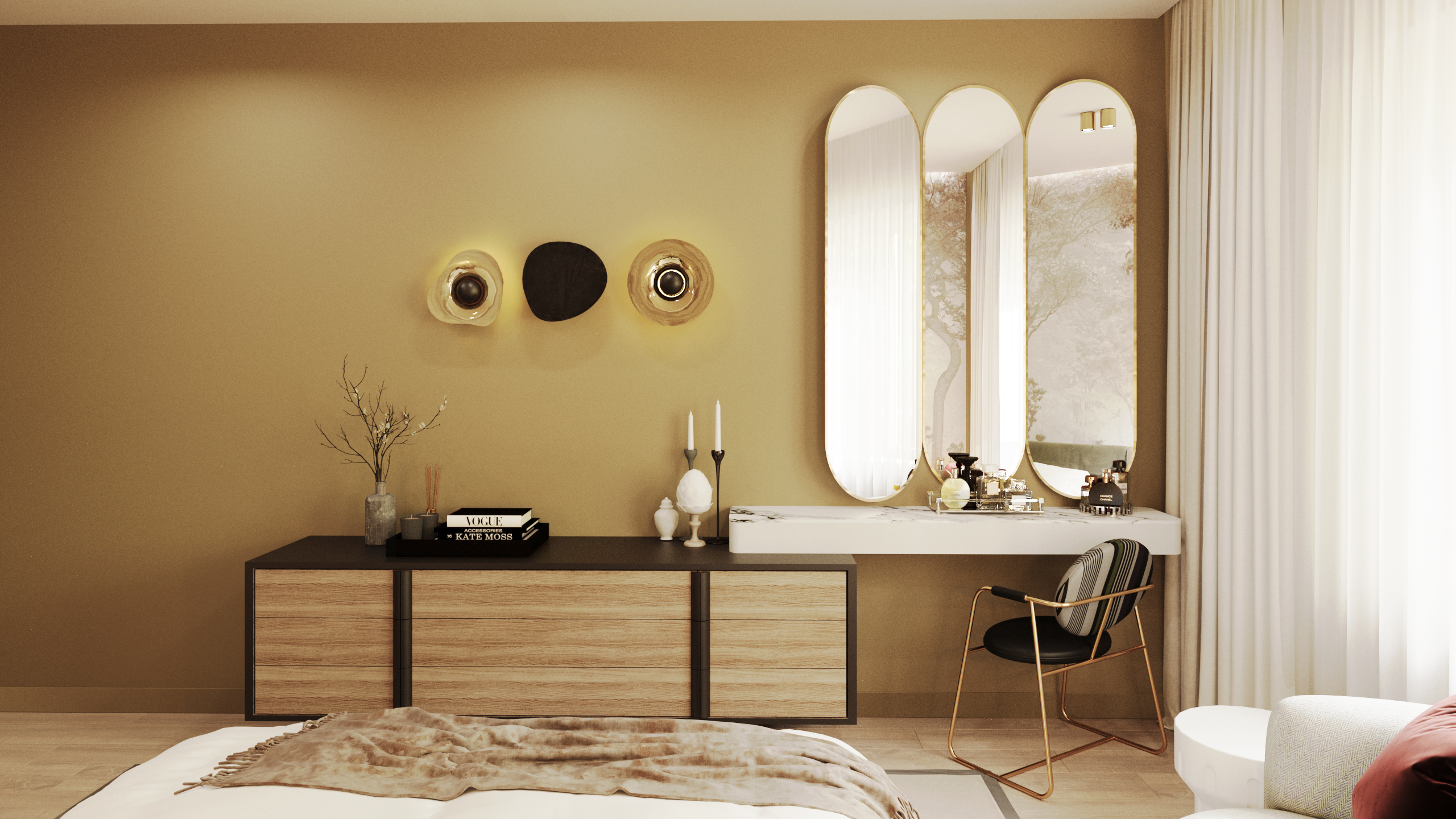 Терракотовый интерьер в Красноярске. Интерьерный дизайнер и художник. Локация в г. Екатеринбурге беру проекты в разных странах