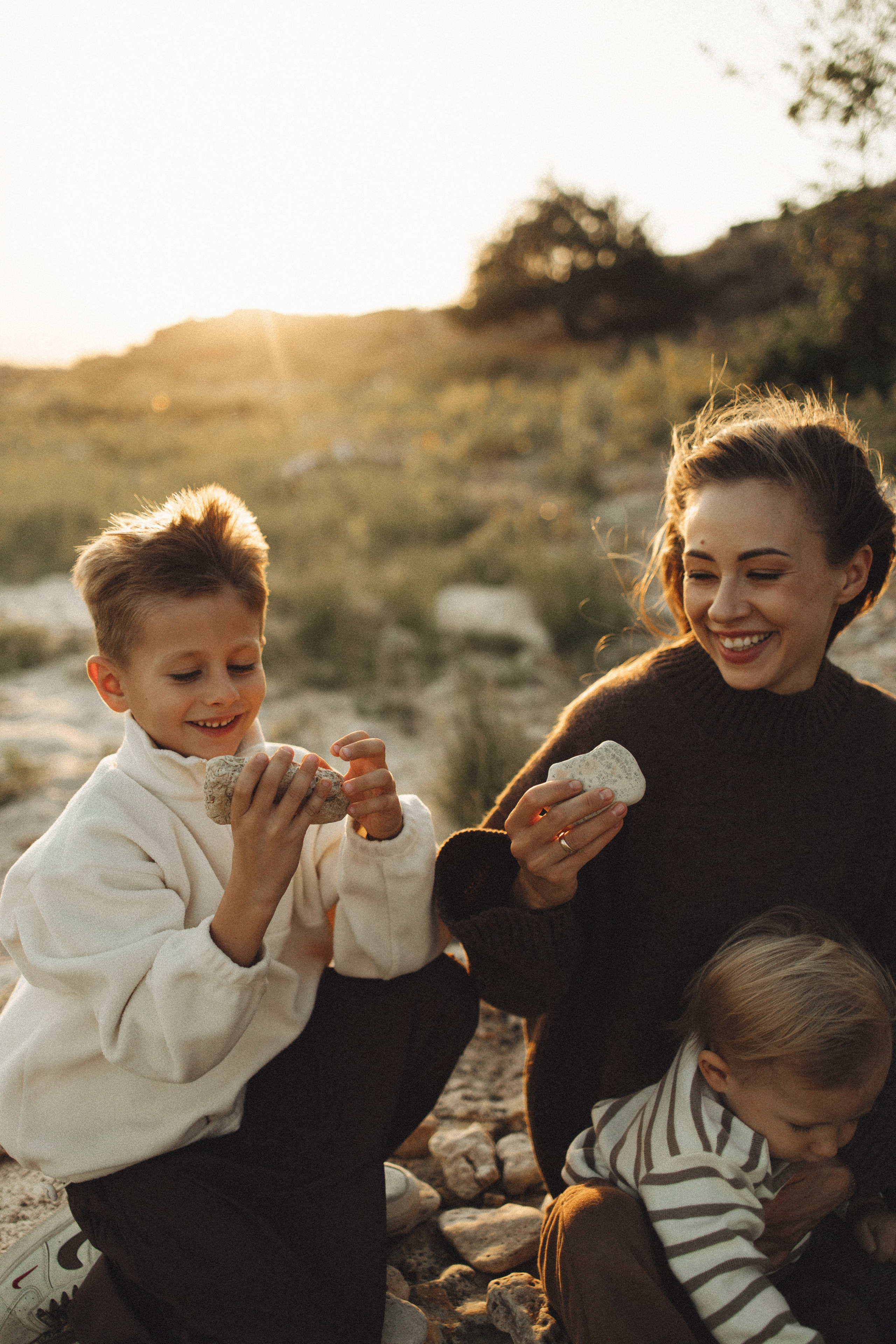 Семейная история, закат в Мержаново. Семейный и детский фотограф, таганрог, ростов-на-дону