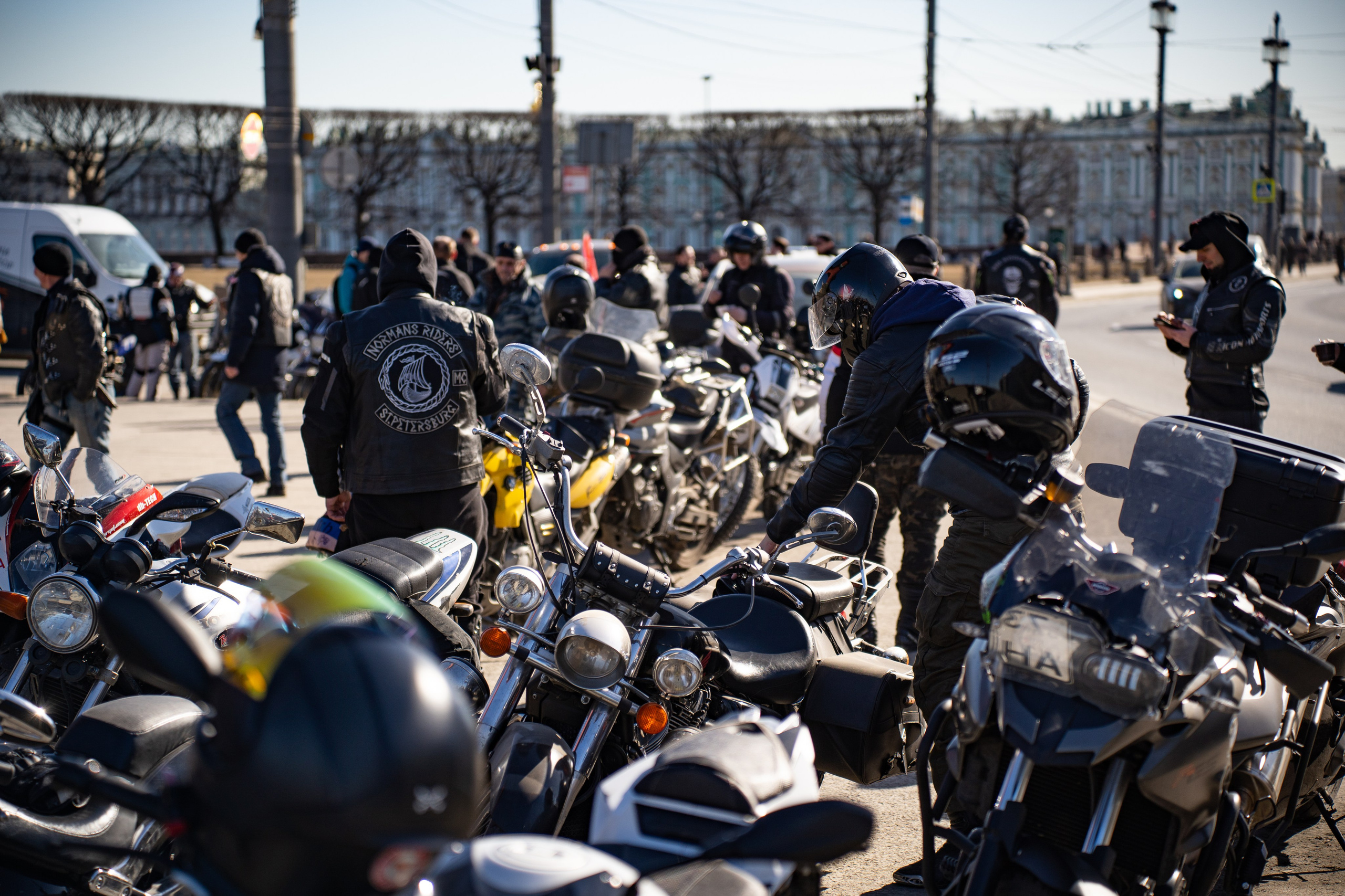 Весенний прохват мотоклуба Normans Riders MC. Концертный и репортажный фотограф в Санкт-Петербурге Слава Пахомов