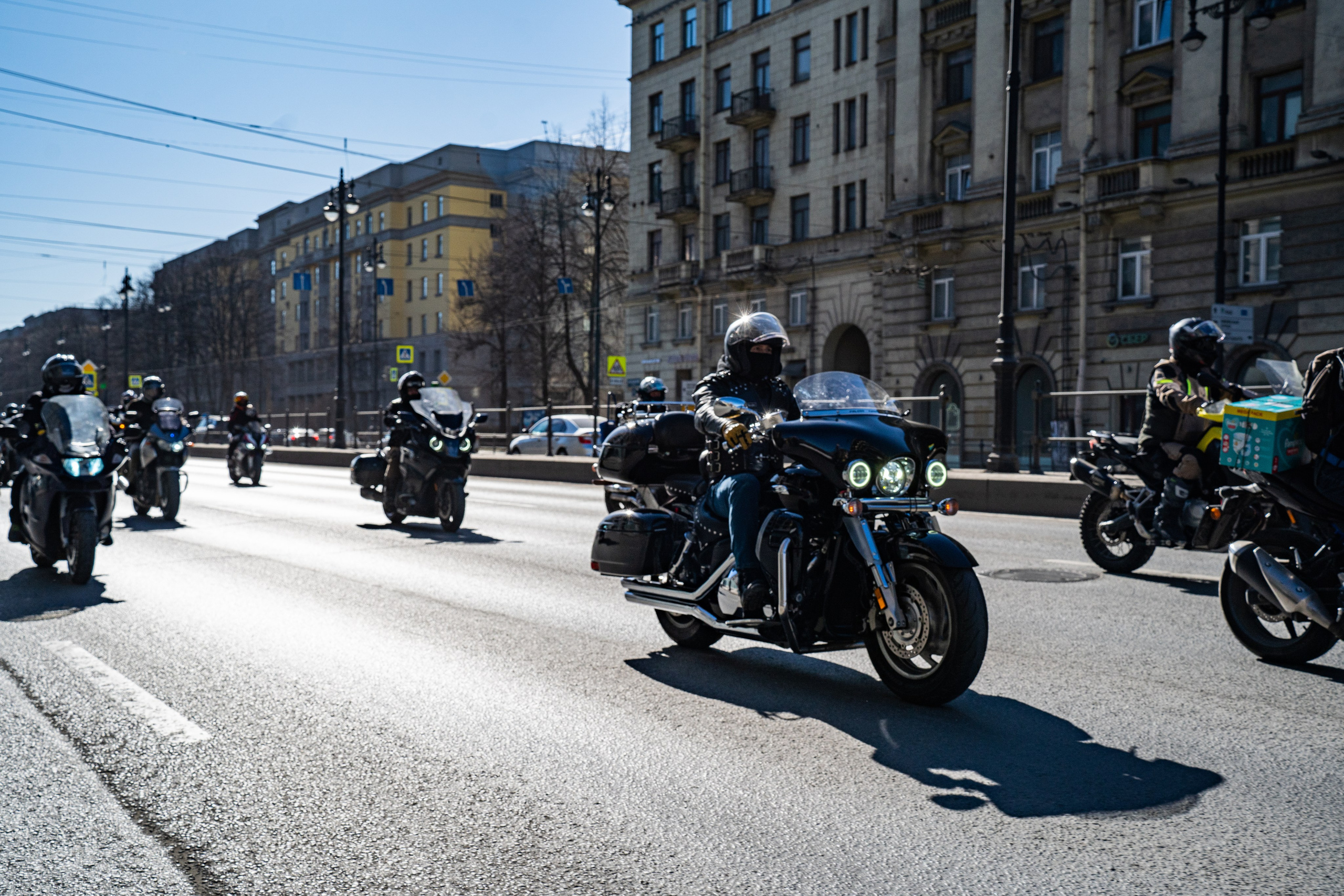 Весенний прохват мотоклуба Normans Riders MC. Концертный и репортажный фотограф в Санкт-Петербурге Слава Пахомов