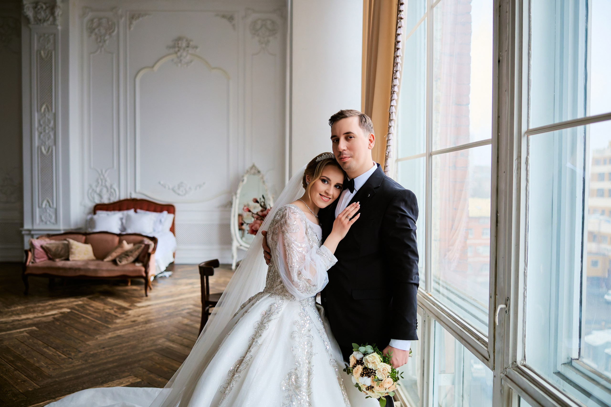 Свадебная фотосессия в студии. Свадебный фотограф Сергей Колбинский