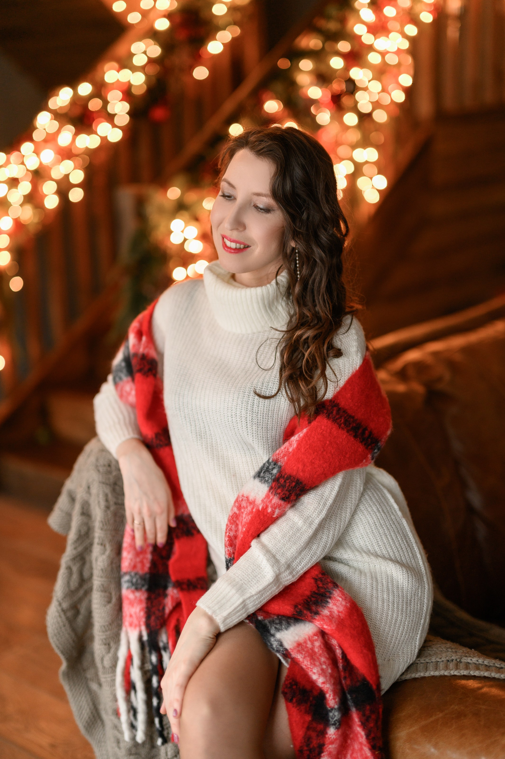 Новогодняя фотосессия в зале Шале фотостудии Мимика. Semerlina.ru