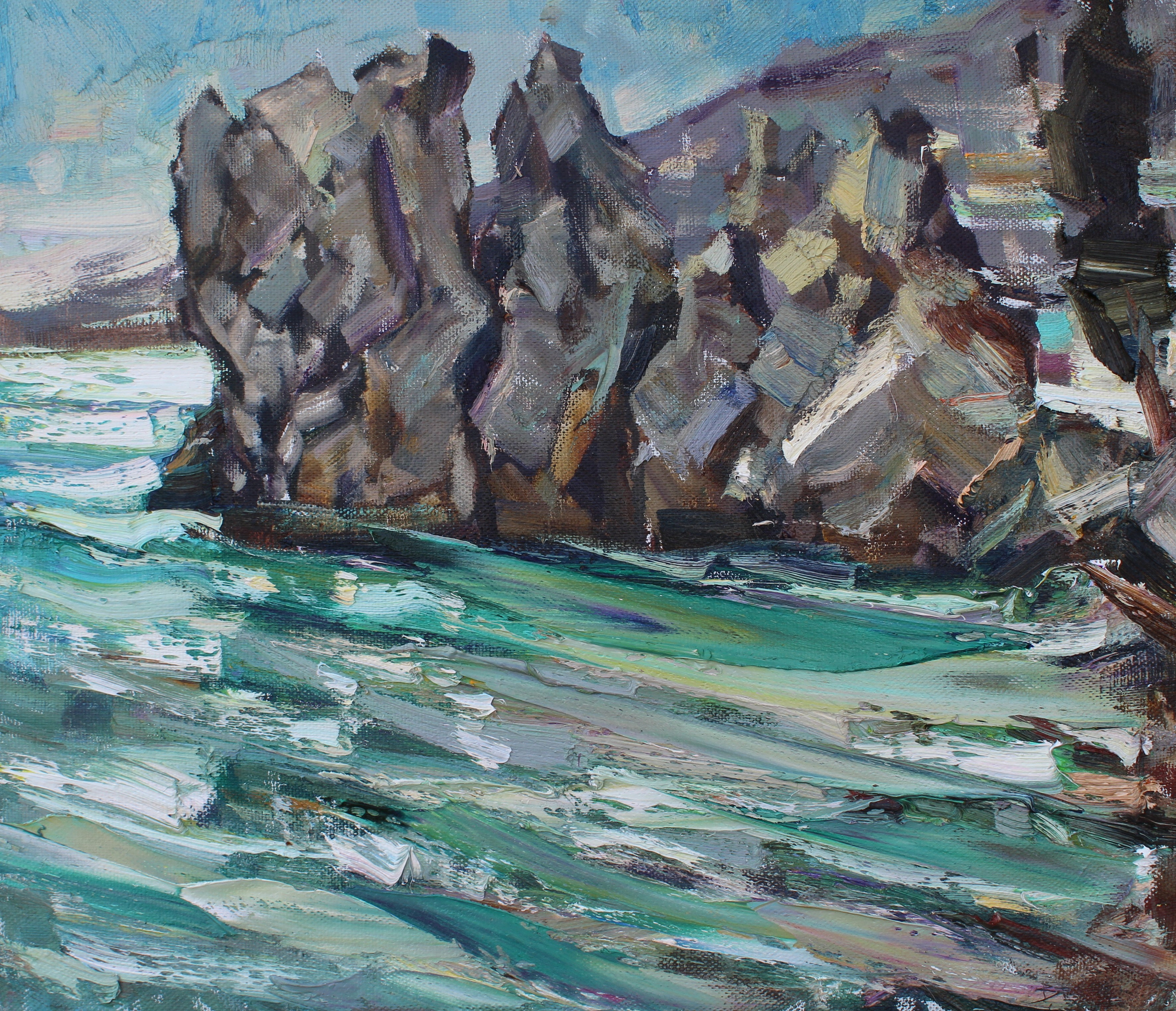 "Гурзуф. Бухта Чехова". 2025. Холст, масло. 60х70 см. Цена: 30000 руб.