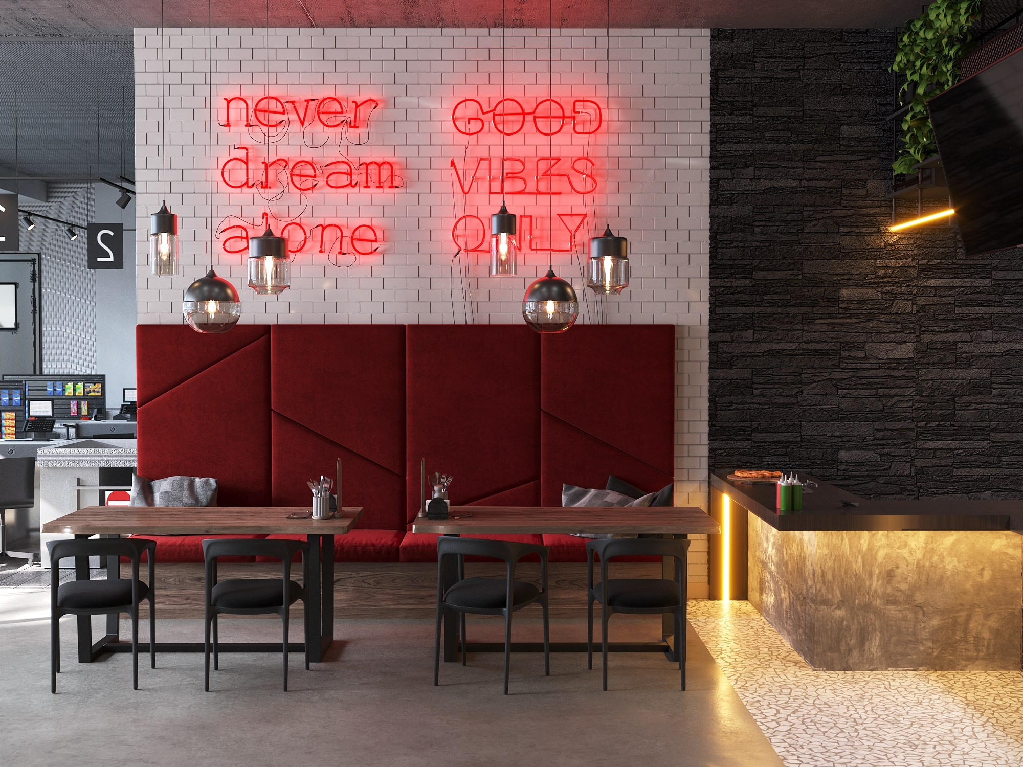 Фастфуд-кафе. БК студия дизайна интерьера