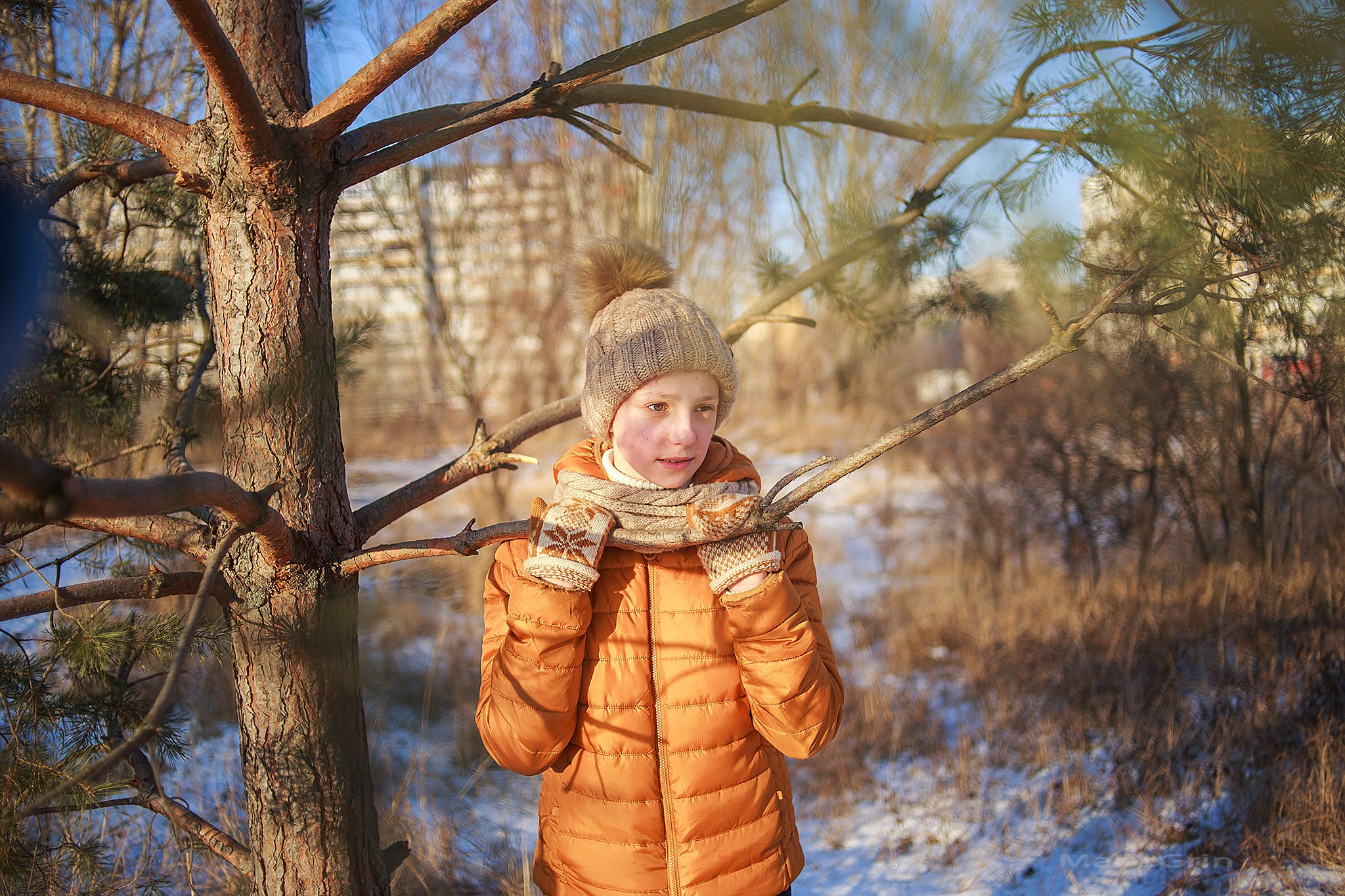 Зимняя фотопрогулка на мещерском озере с мандаринами. Детский и семейный фотограф, фотограф мероприятий Нижний Новгород