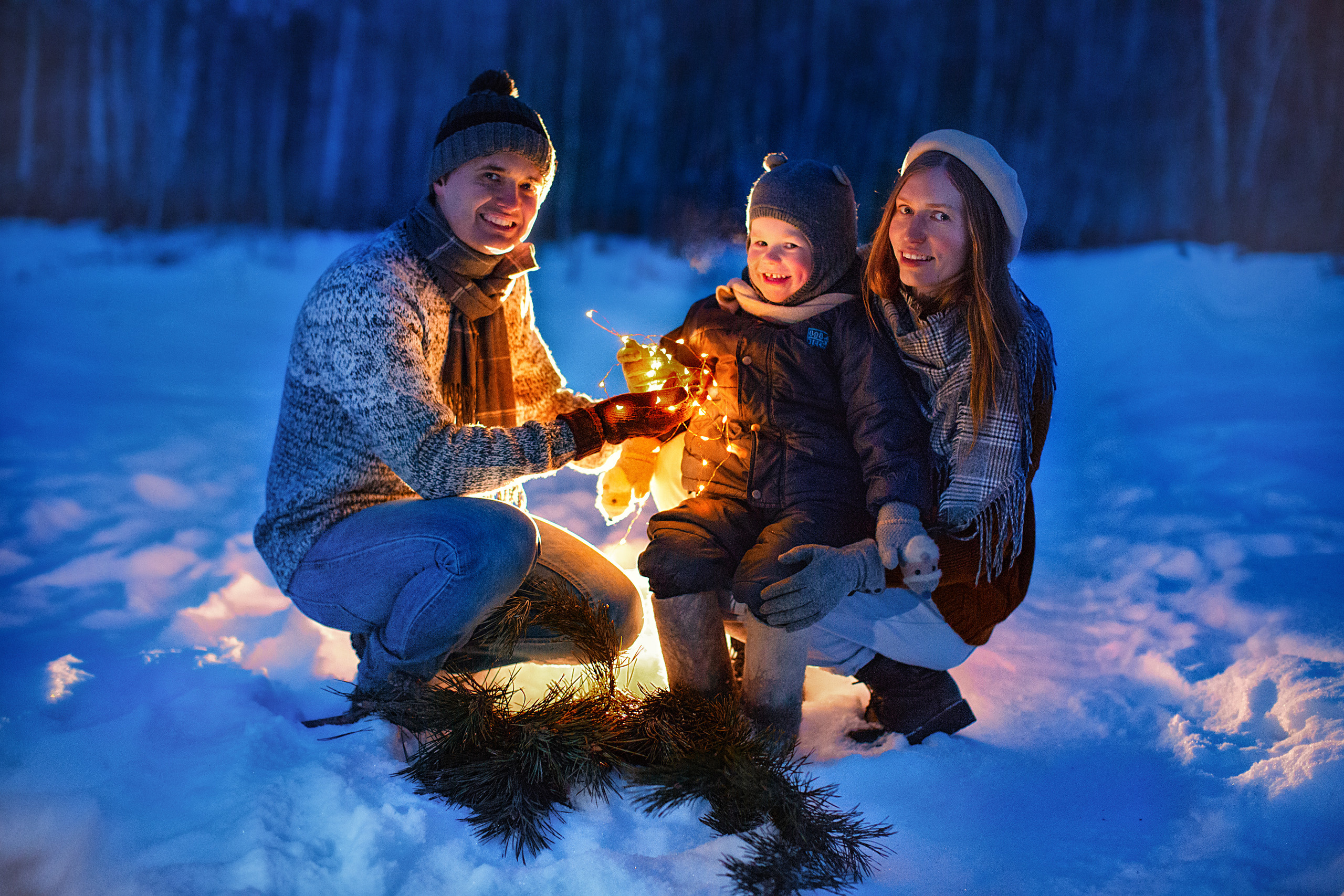 Зимняя фотосессия семьи Шмаковых. Фотограф в Москве Оксана Цехмистер