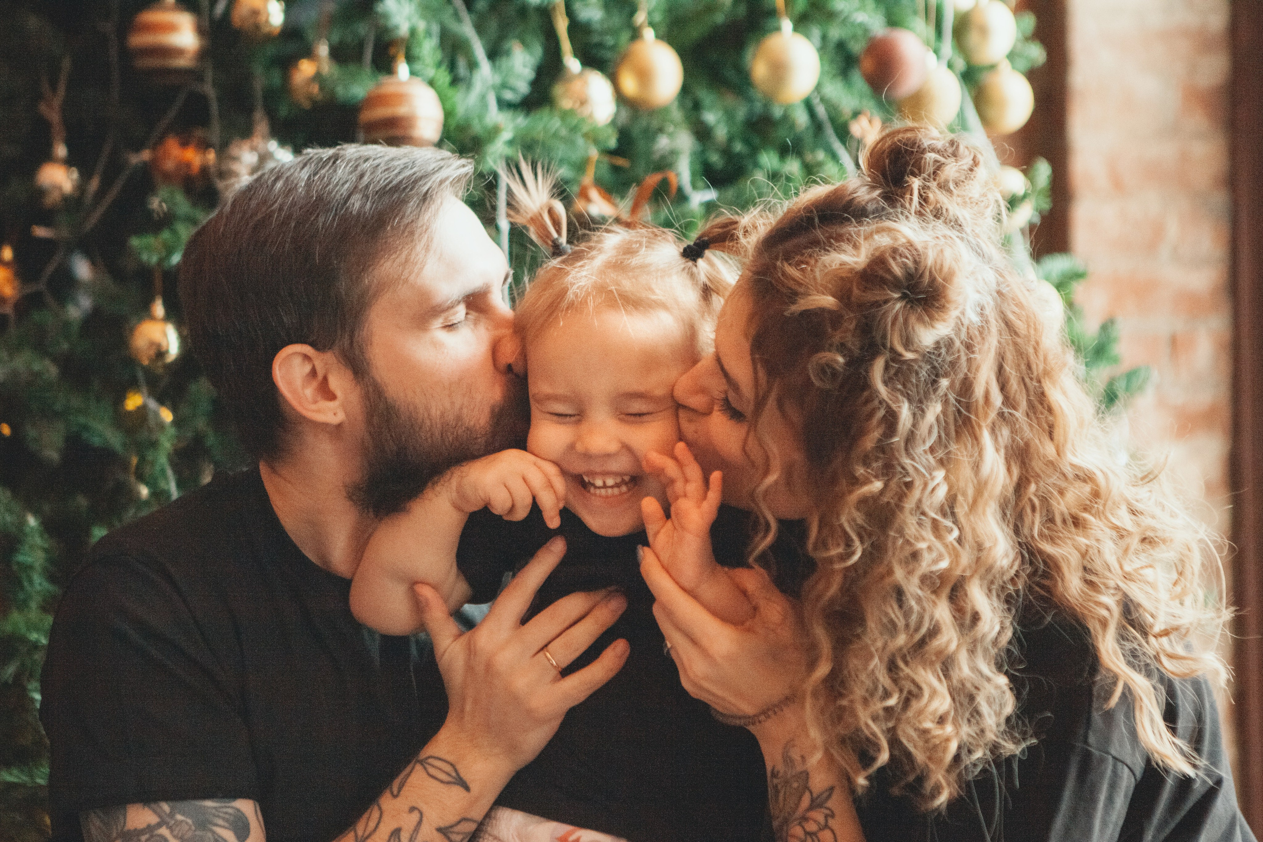 Новогодняя семейная фотосессия в студии. Фотограф Ольга Ефремова