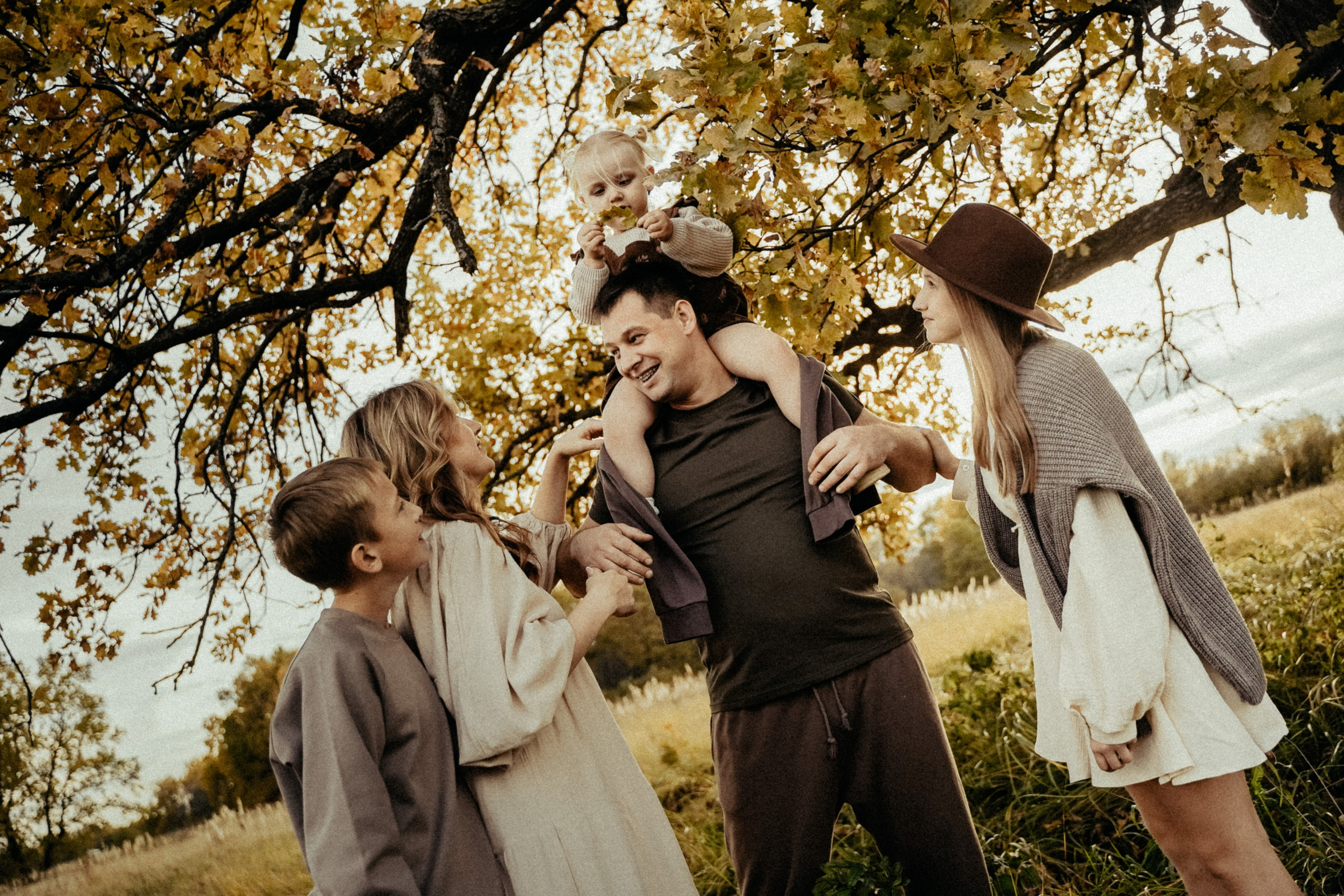 Семья на природе