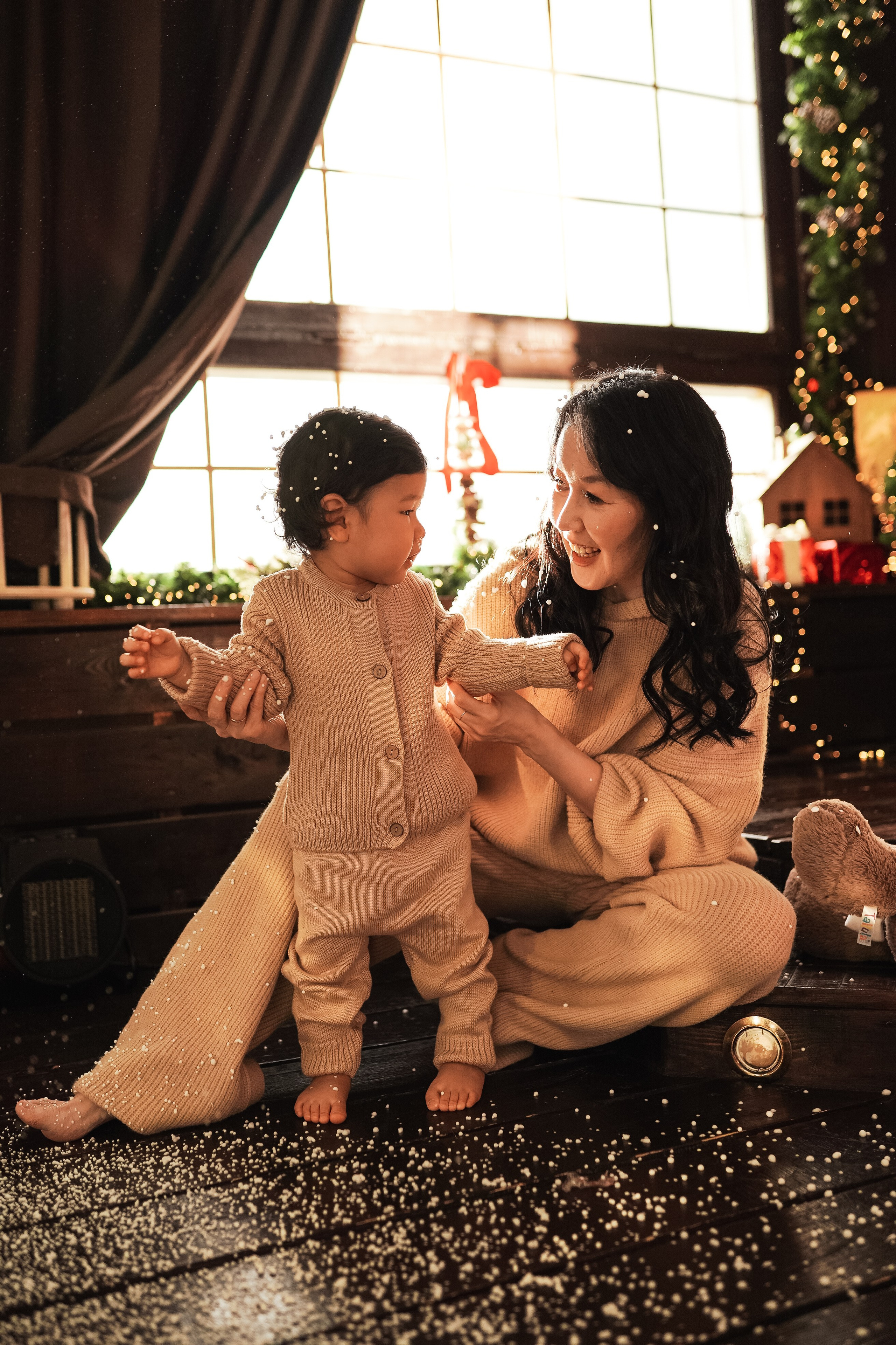 Новогодняя фотосессия Алексея, Татьяны, Софии. Семейный lifestyle фотограф Наталья Разгуляева в Москве