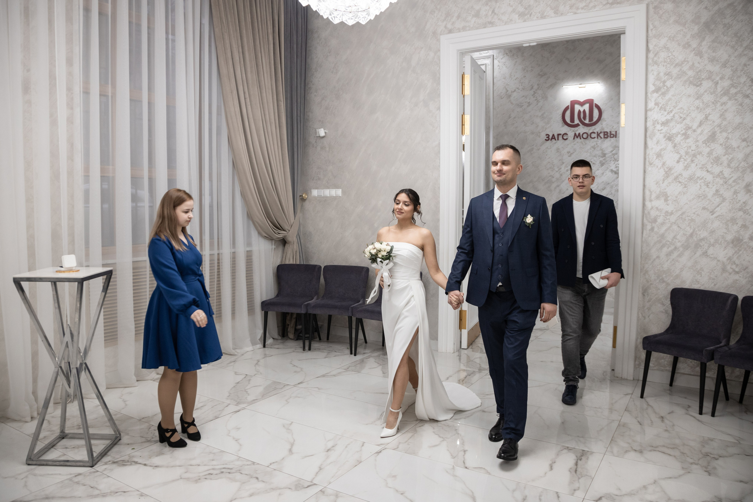 Кутузовский дворец бракосочетания, регистрация брака в Москве, фотограф Гладков Дмитрий