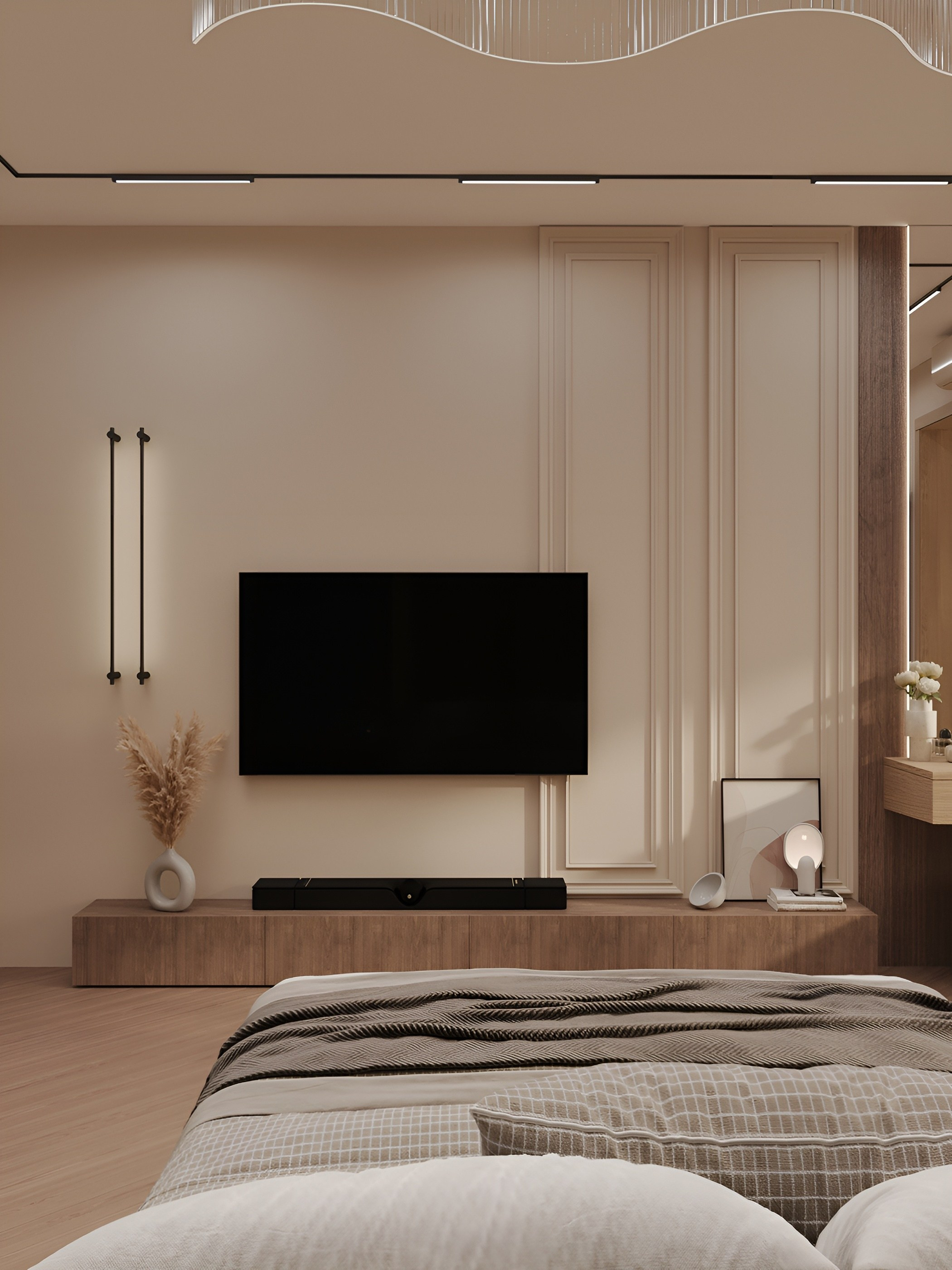 Спальня-кабинет. 3D Визуализация интерьеров жилых и коммерческих помещений