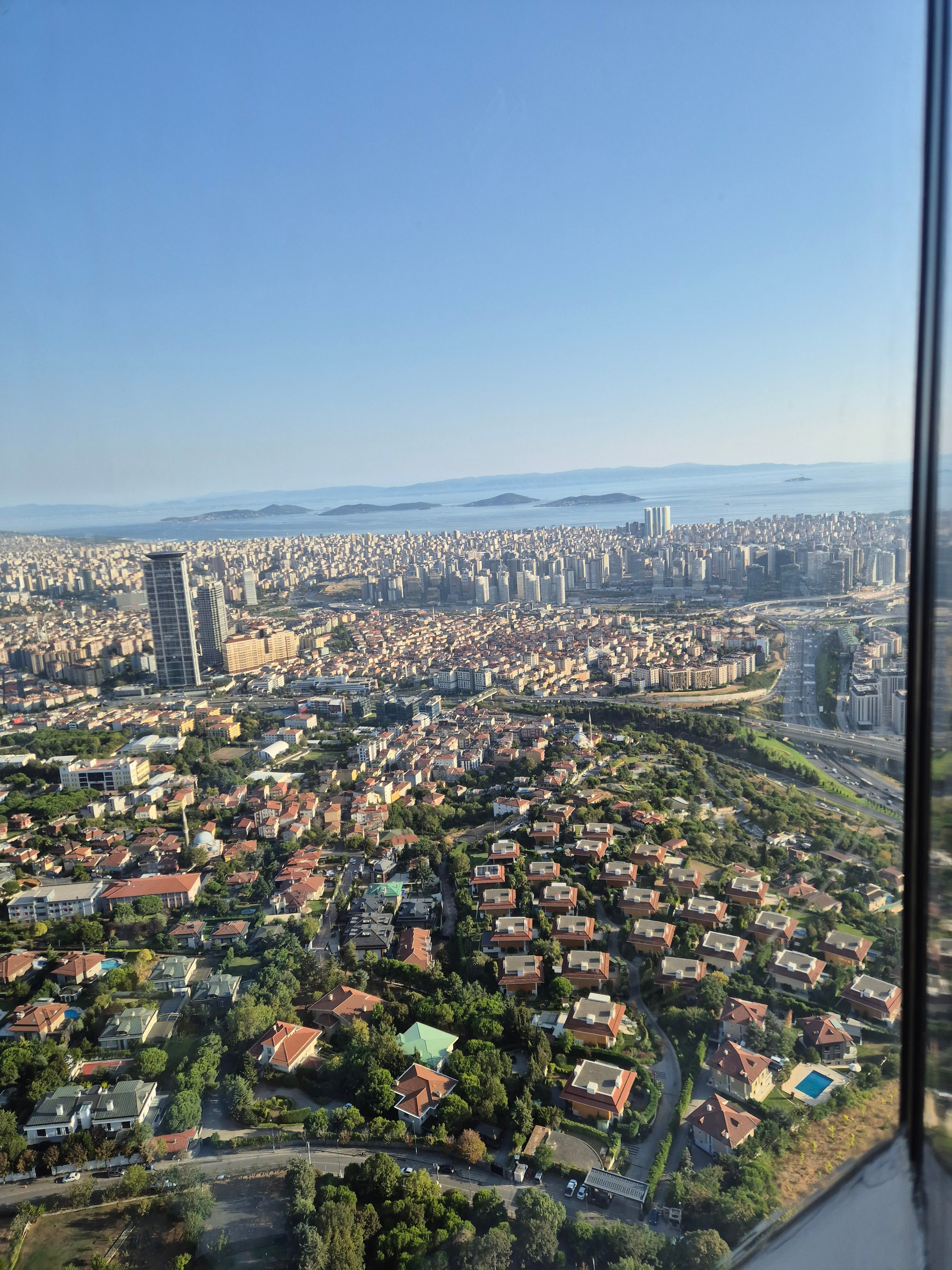 Вид на Адаларские (Принцевы) острова и азиатское побережье Стамбула на Мраморном море