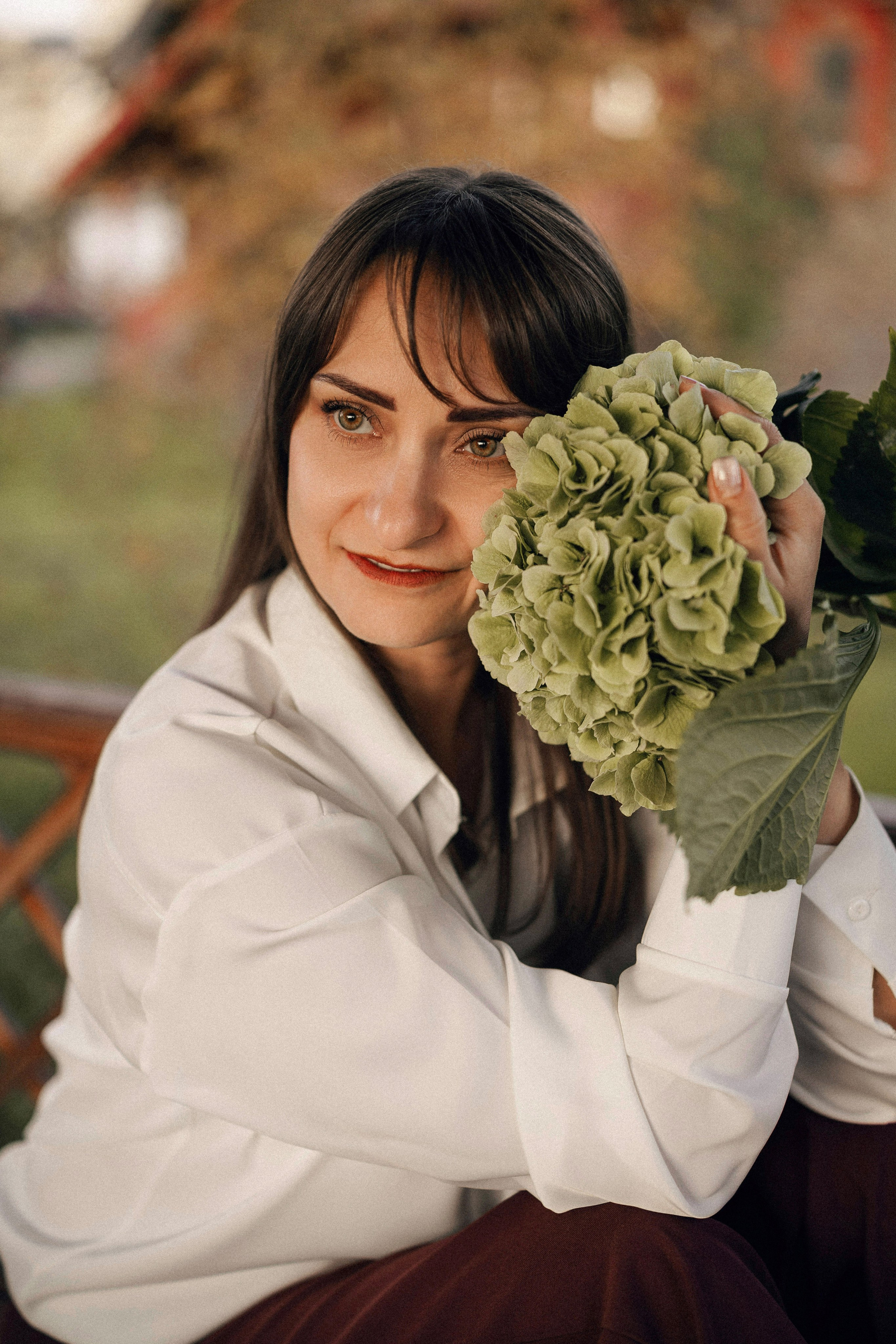 Натали с гортензией. Портретный, семейный и свадебный фотограф в Нарьян-Маре