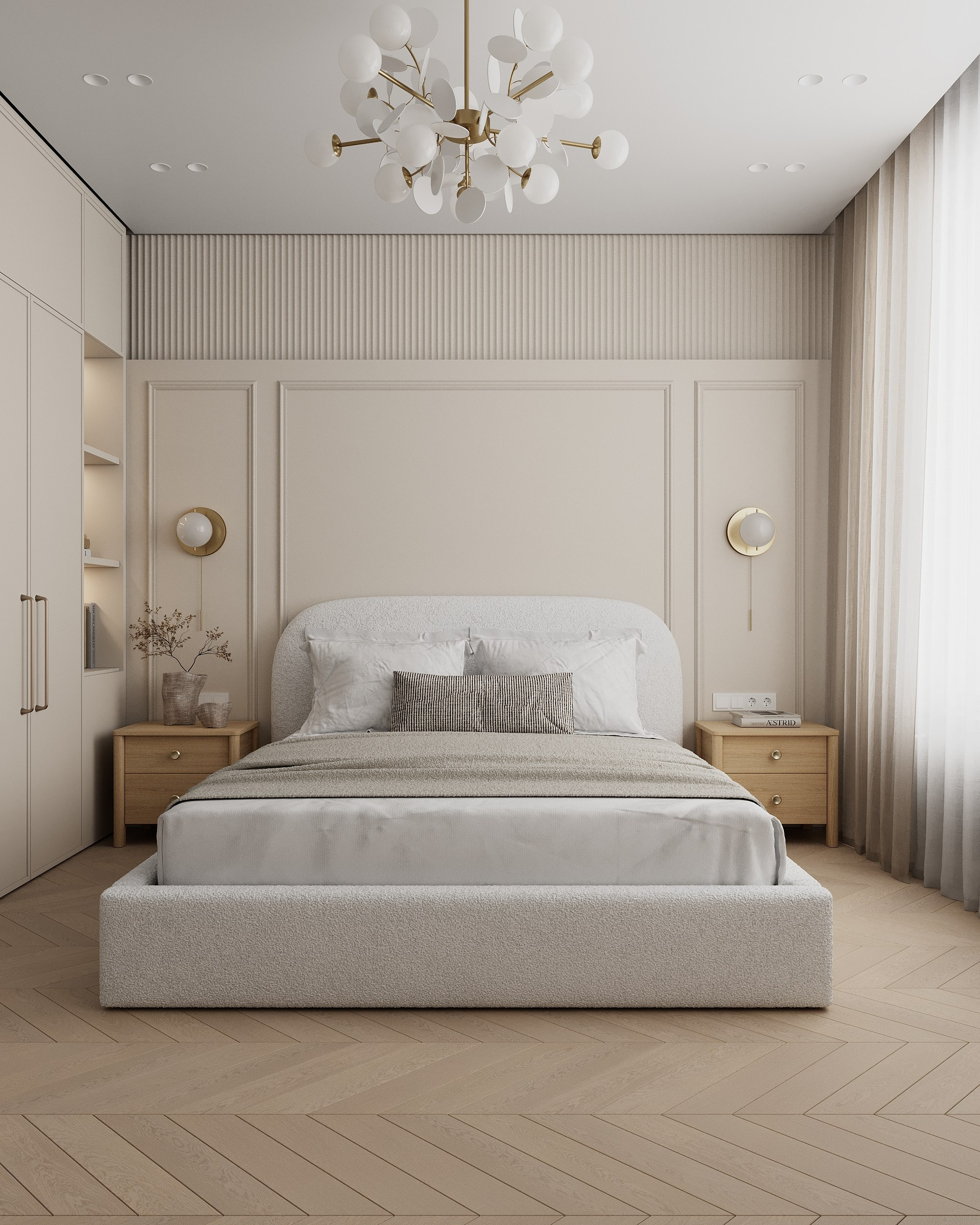 Квартира в бежевых тонах. Студия 3D визуализации