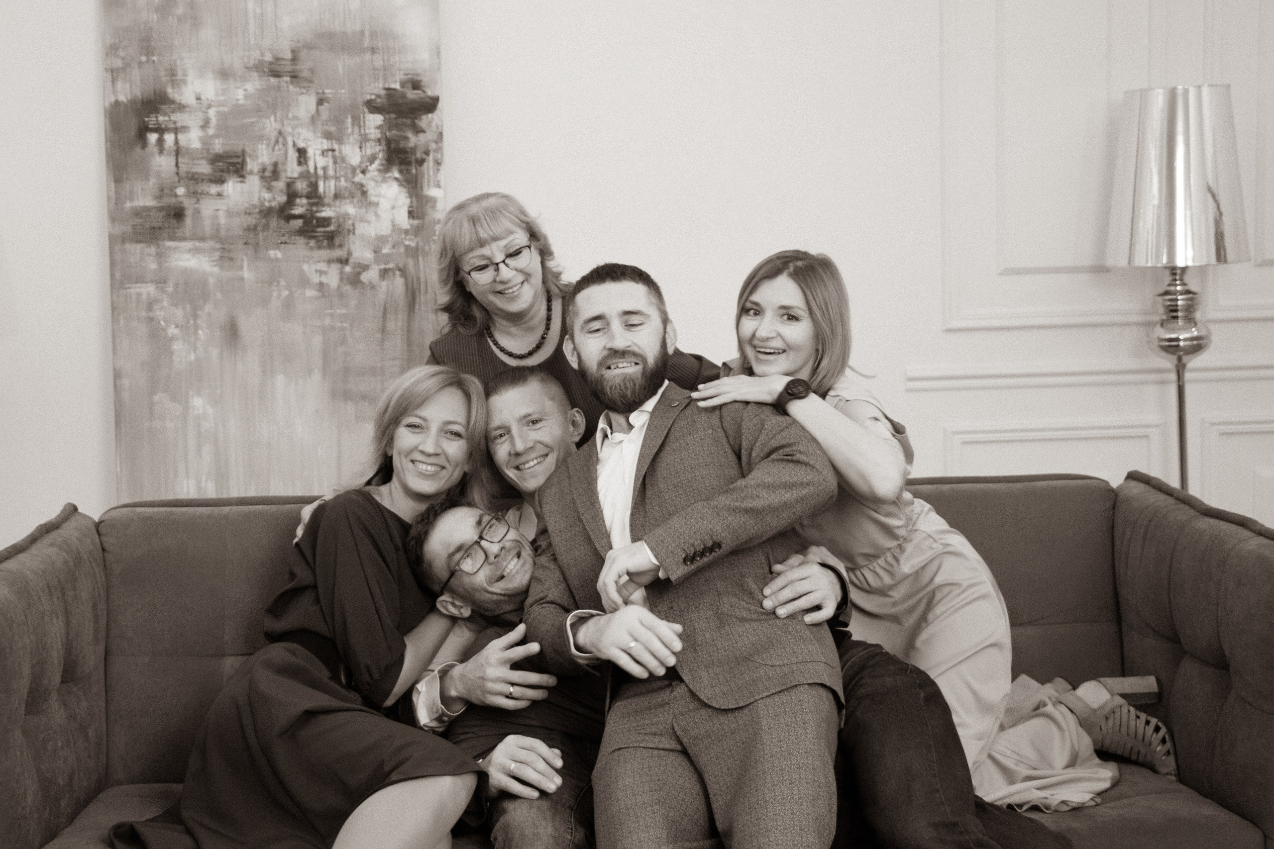 Тепло большой семьи — семейная фотосессия в студии, Екатеринбург. Фотограф в Екатеринбурге Пойгина Елена