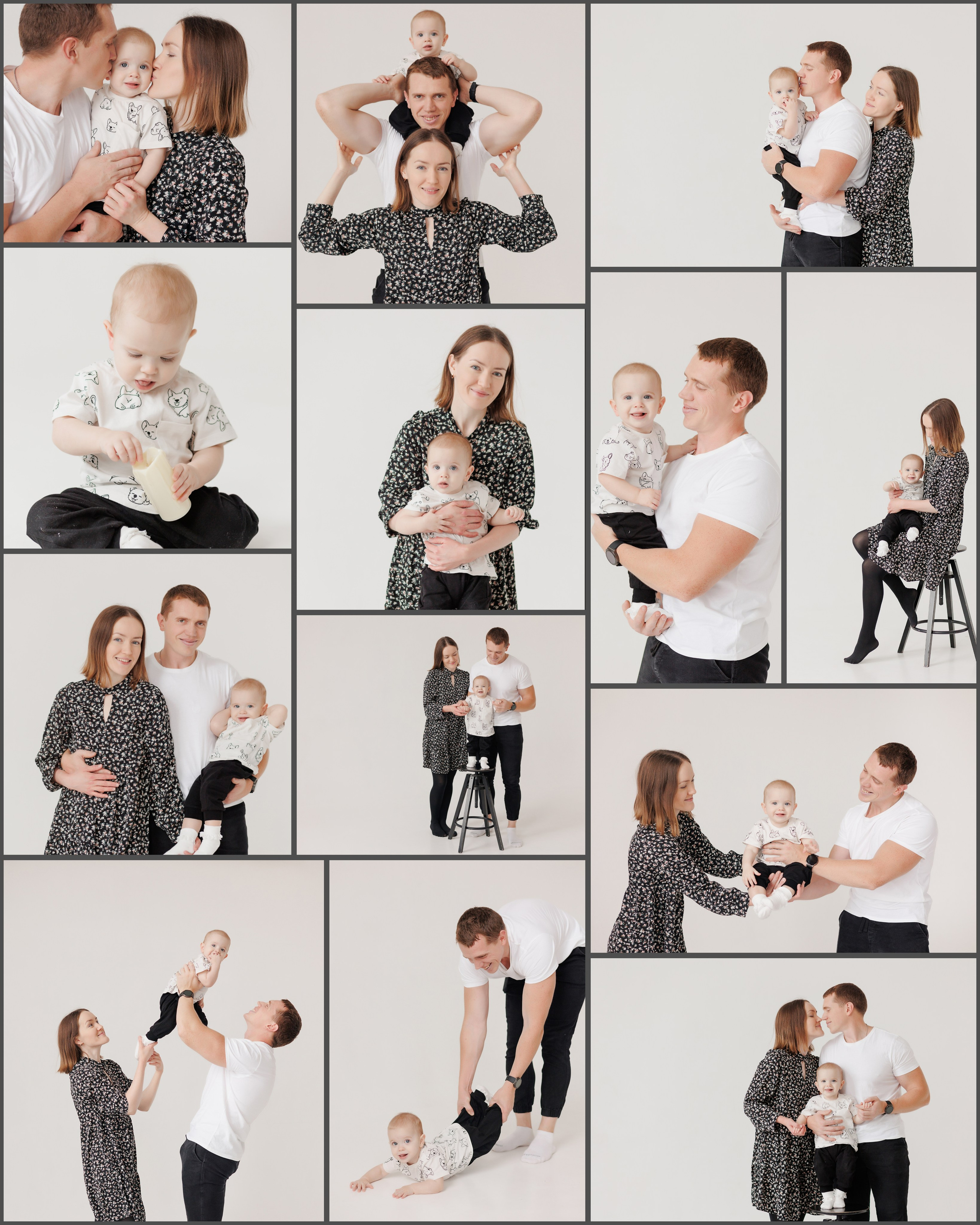 Семейная фотосессия в фотостудии и на природе в Твери. Свадебный и семейный фотограф в Твери и Тверской области