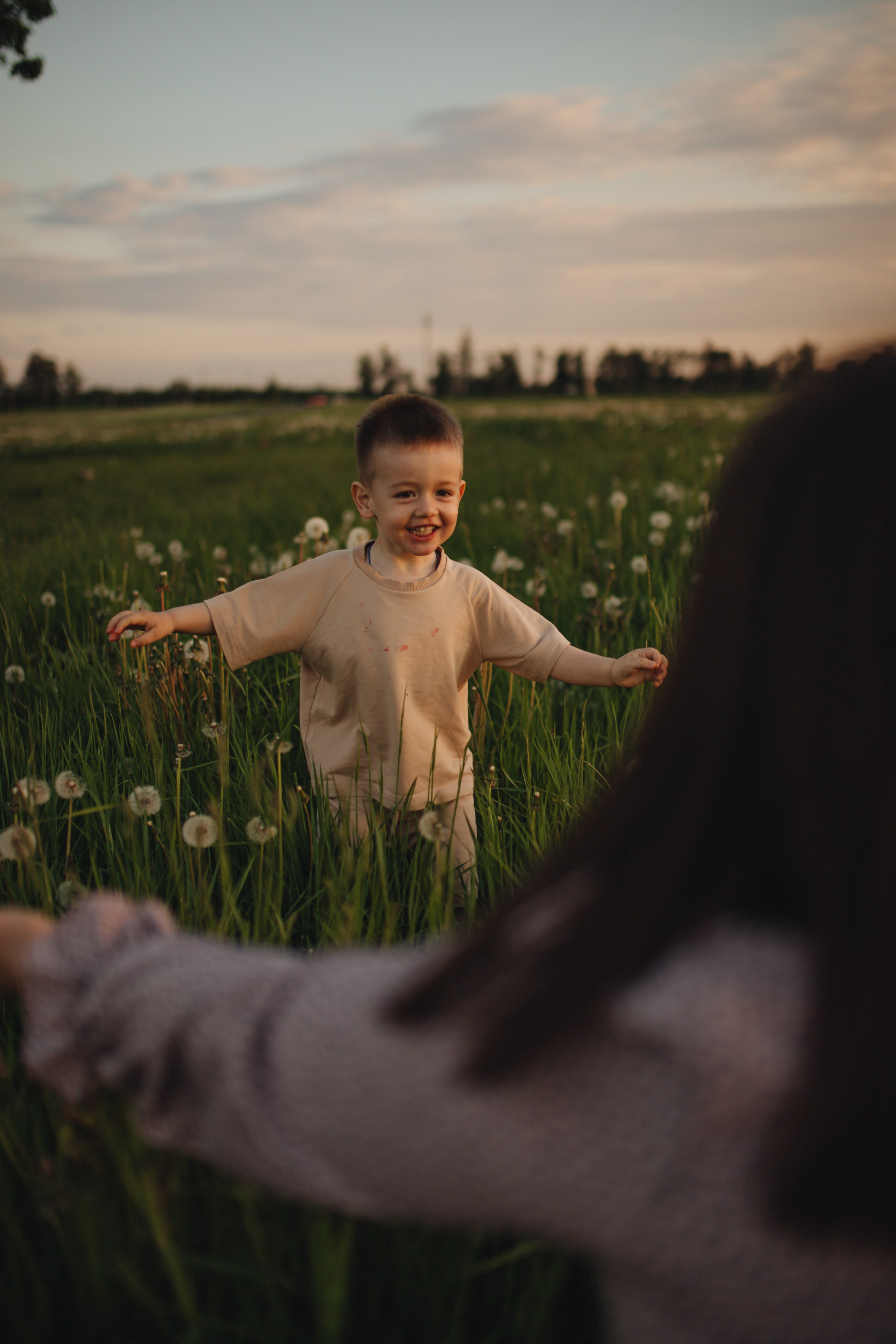 В поле на закате. Фотограф Винокурова Кристина в Санкт-Петербурге