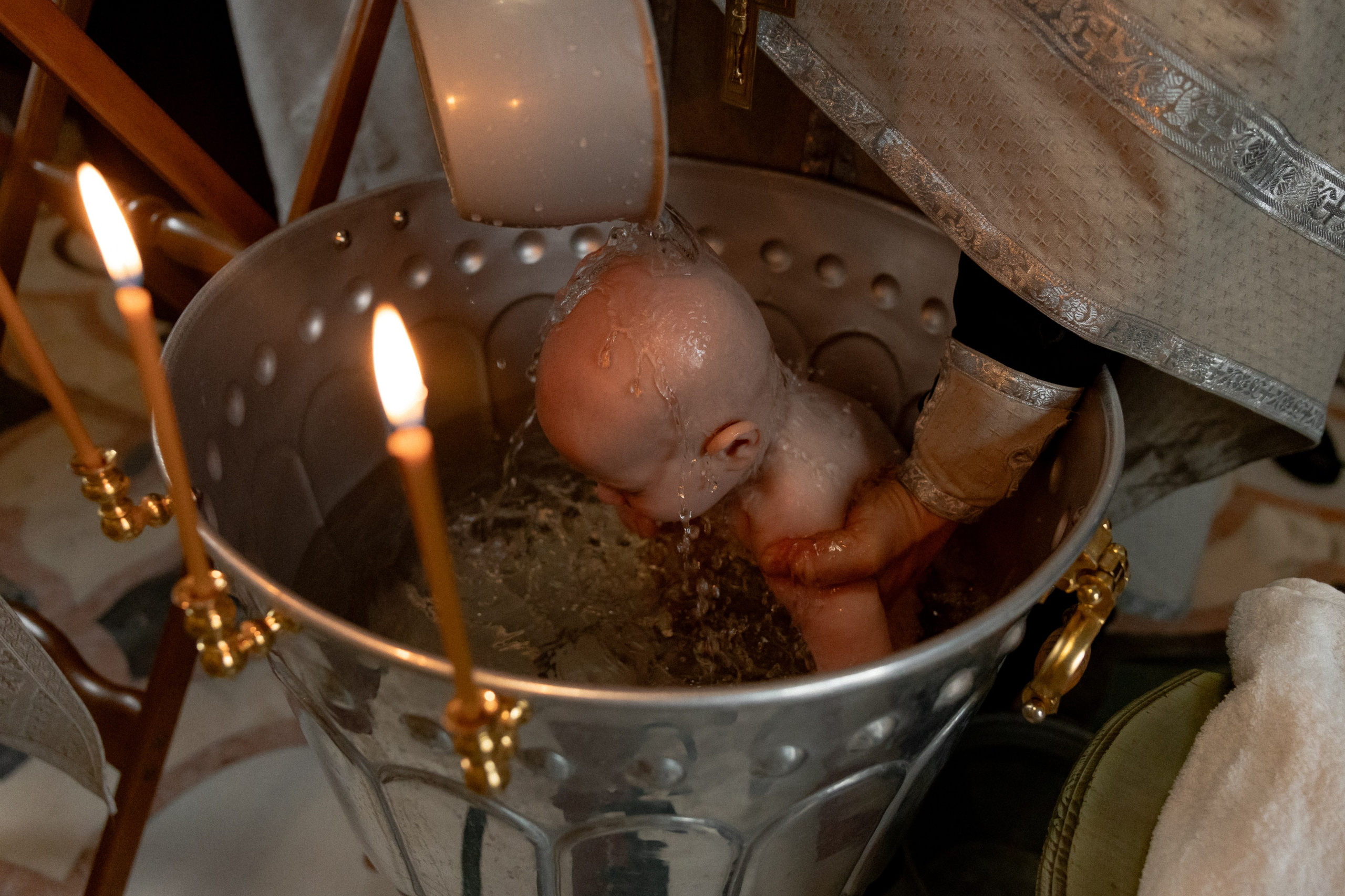 Крещение Ивана в часовне Серафима Саровского