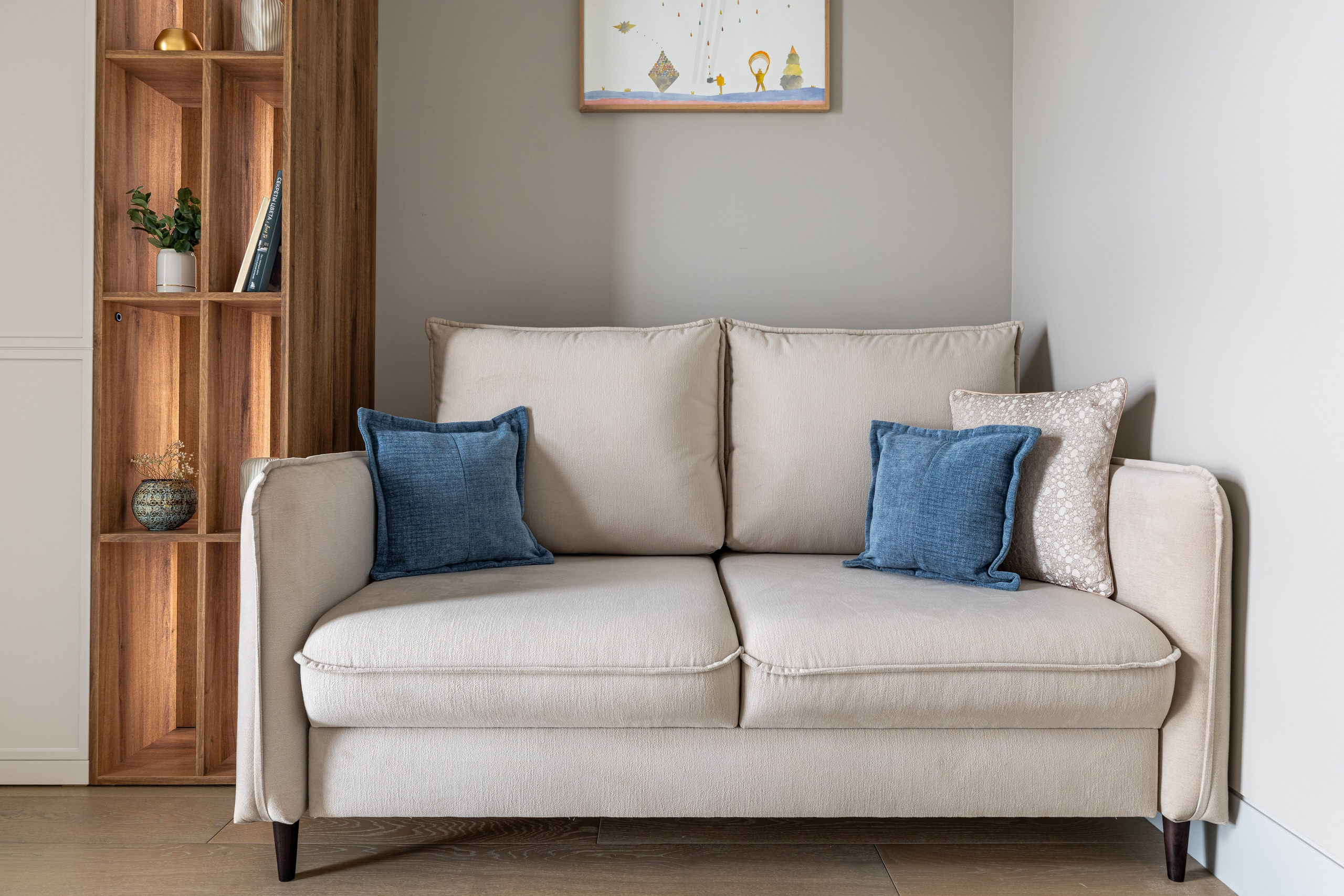 Лаконичный calm modern с арт-деталями в ЖК «Поклонная 9». Veselinskiy| Интерьерный фотограф | Москва