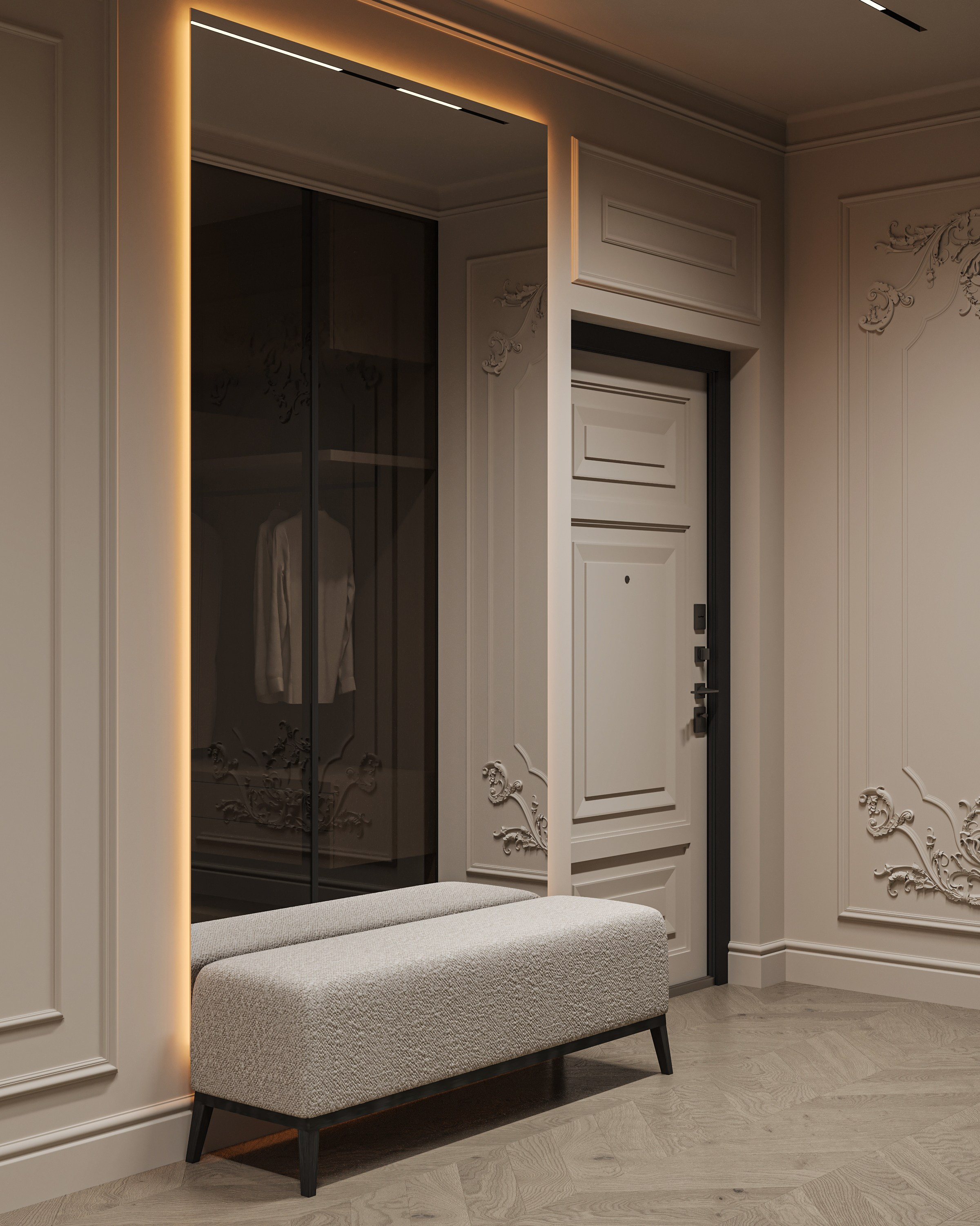 Кухня-гостиная ЖК «Континенталь». 3D визуализация интерьера Надежда Соколова