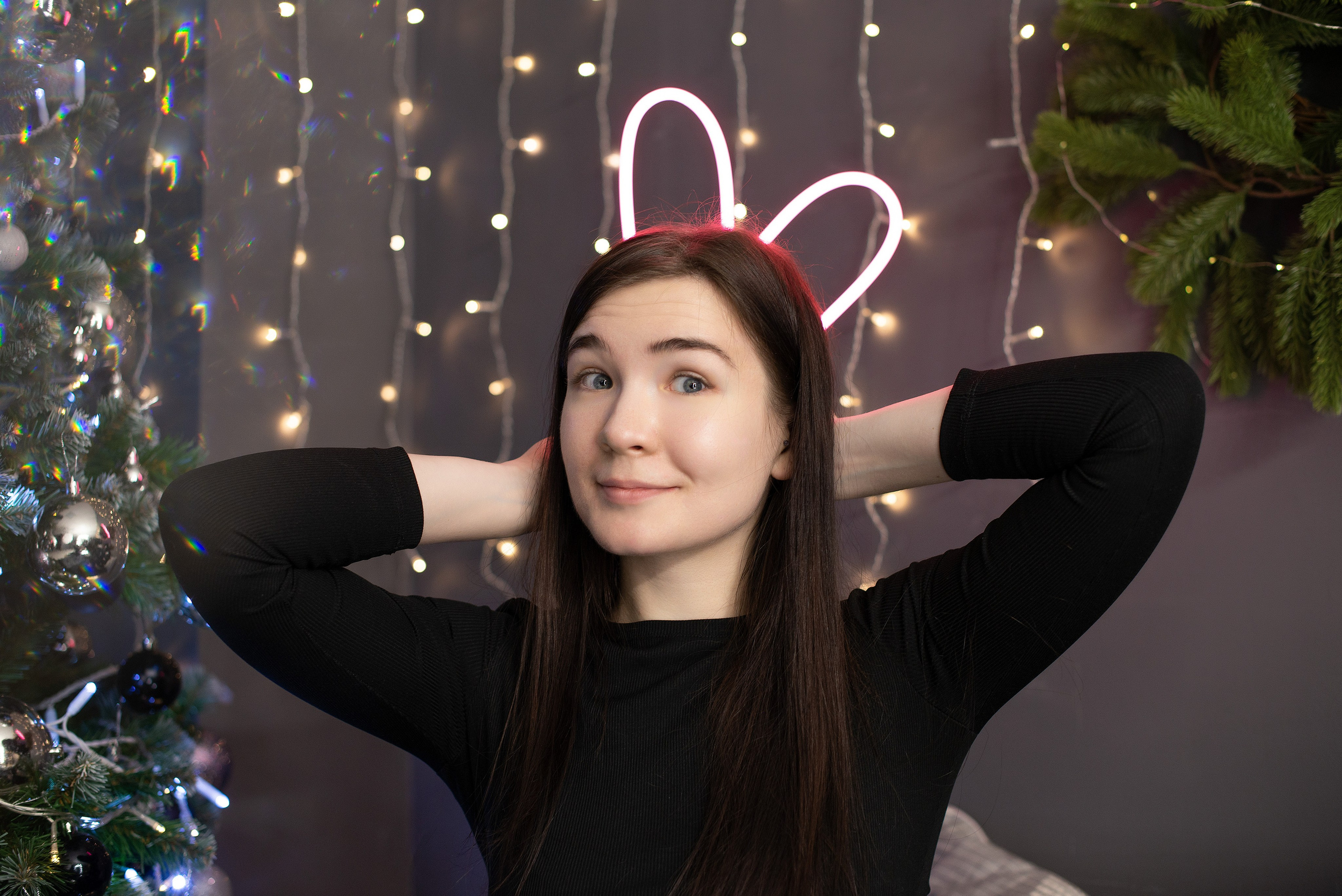 Юлечка в новогодней локации. Творческий фотограф Вологда