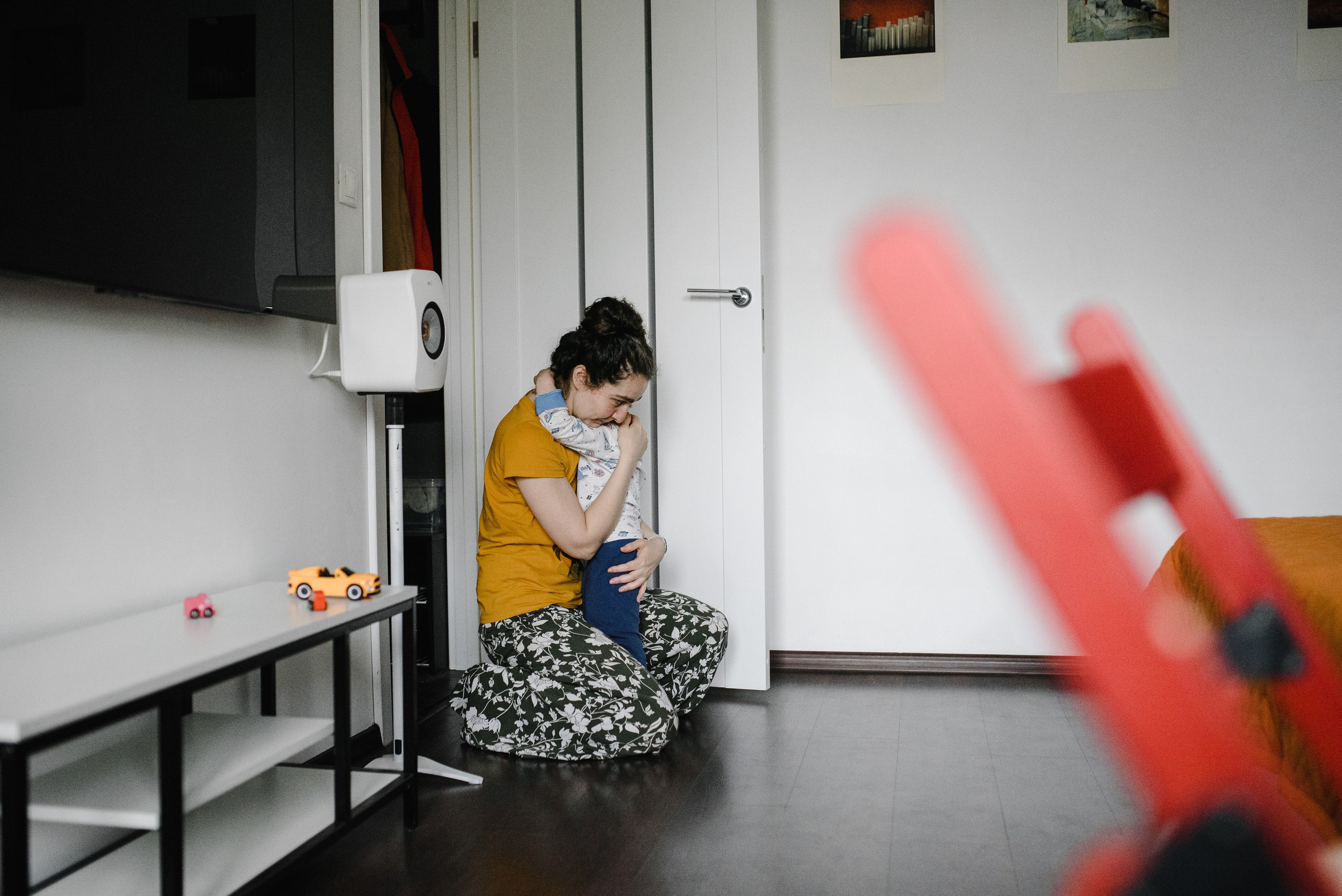 Игорь, Мила и Михаил Игоревич, домашняя история. Фотограф Денис Неместо, портрет, репортаж