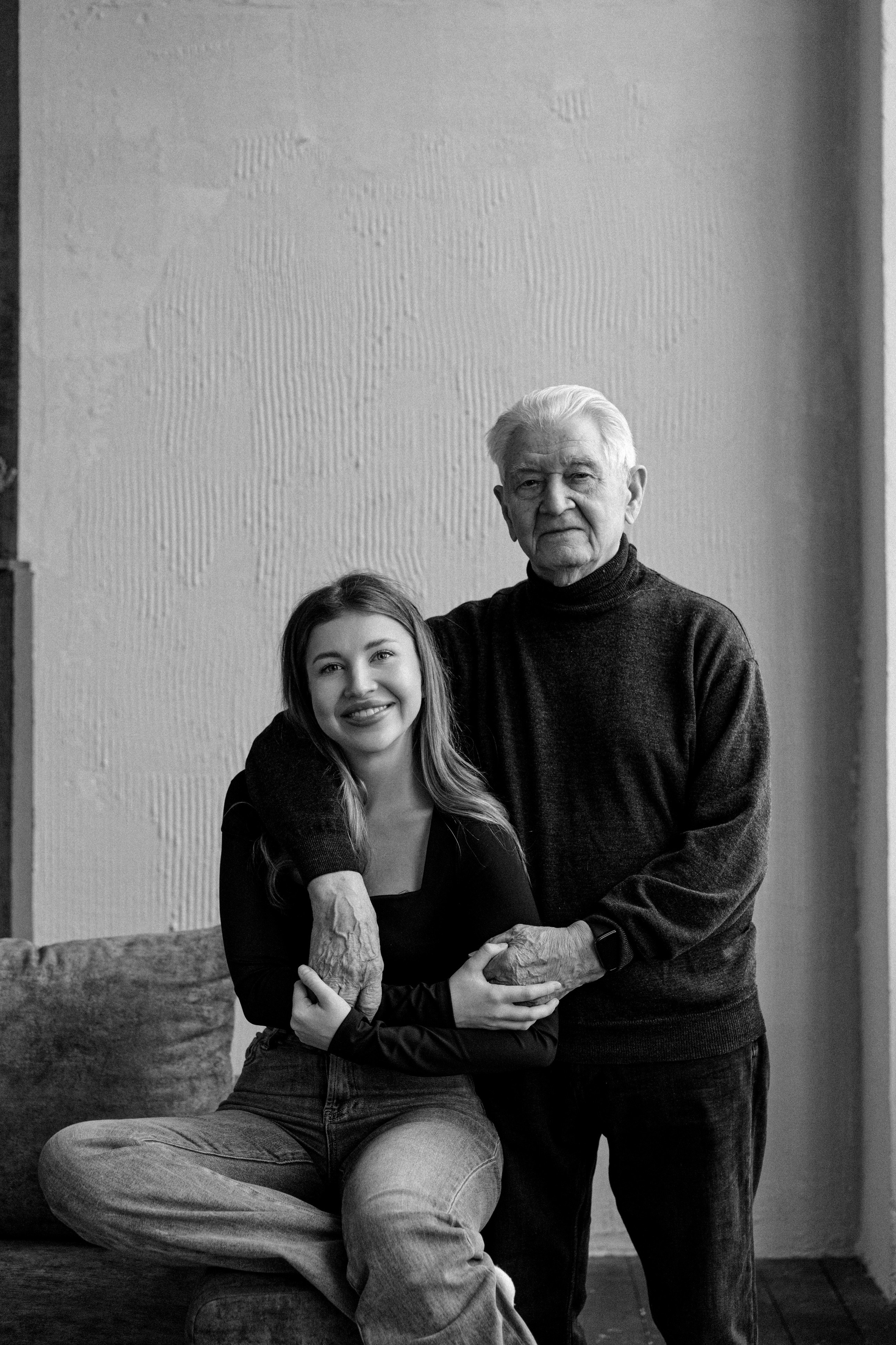 Анастасия и дедушка. Свадебный и семейный фотограф в Калининграде Анастасия Гриценко