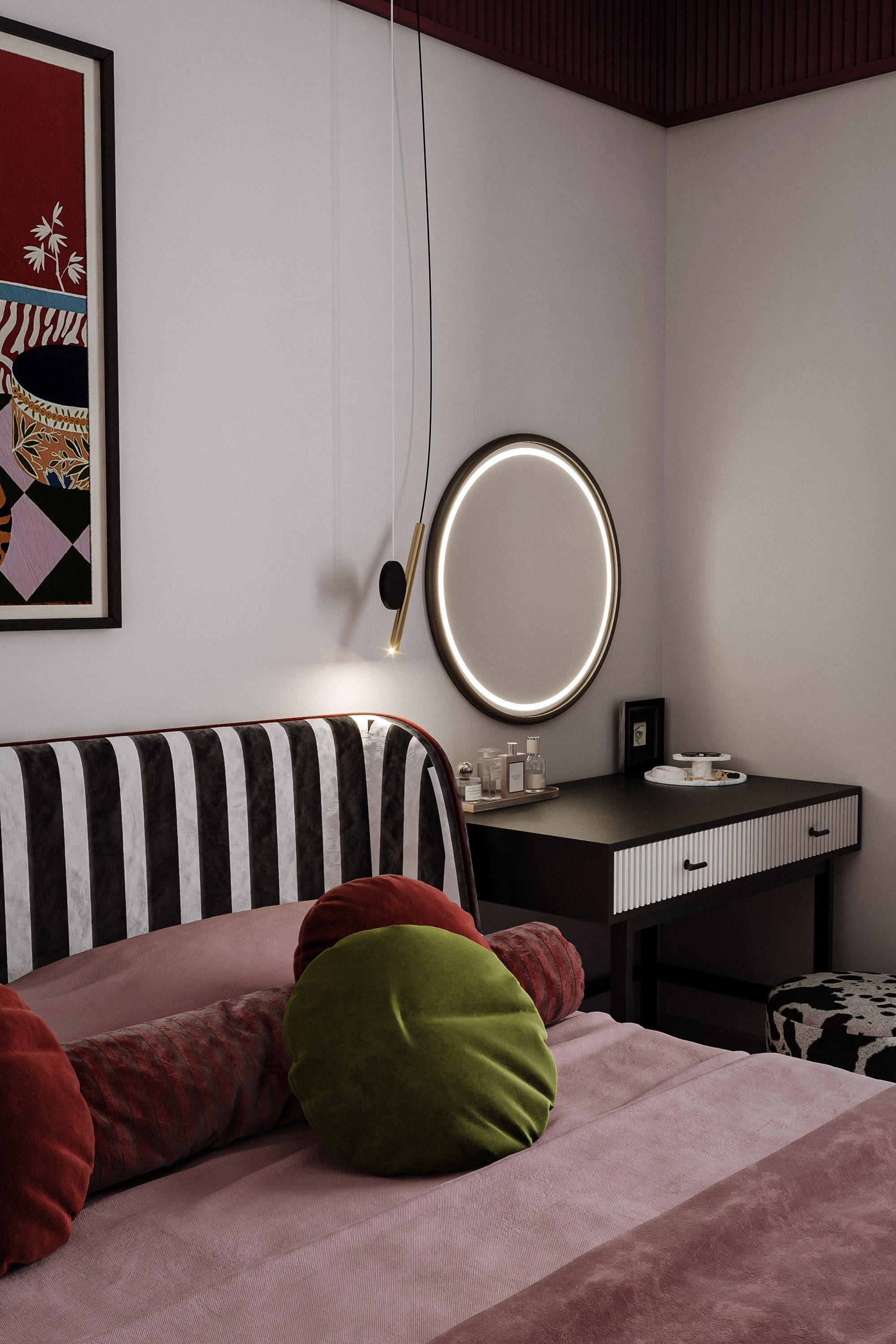 Яркая квартира. Stone Alina Интерьерная визуализация