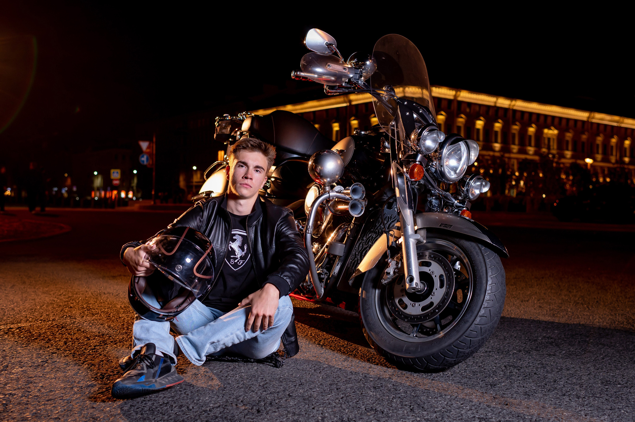 Фотосессия с мотоциклом. Портретный, семейный и свадебный фотограф в Санкт-Петербурге и в Пушкине Ширяев Денис