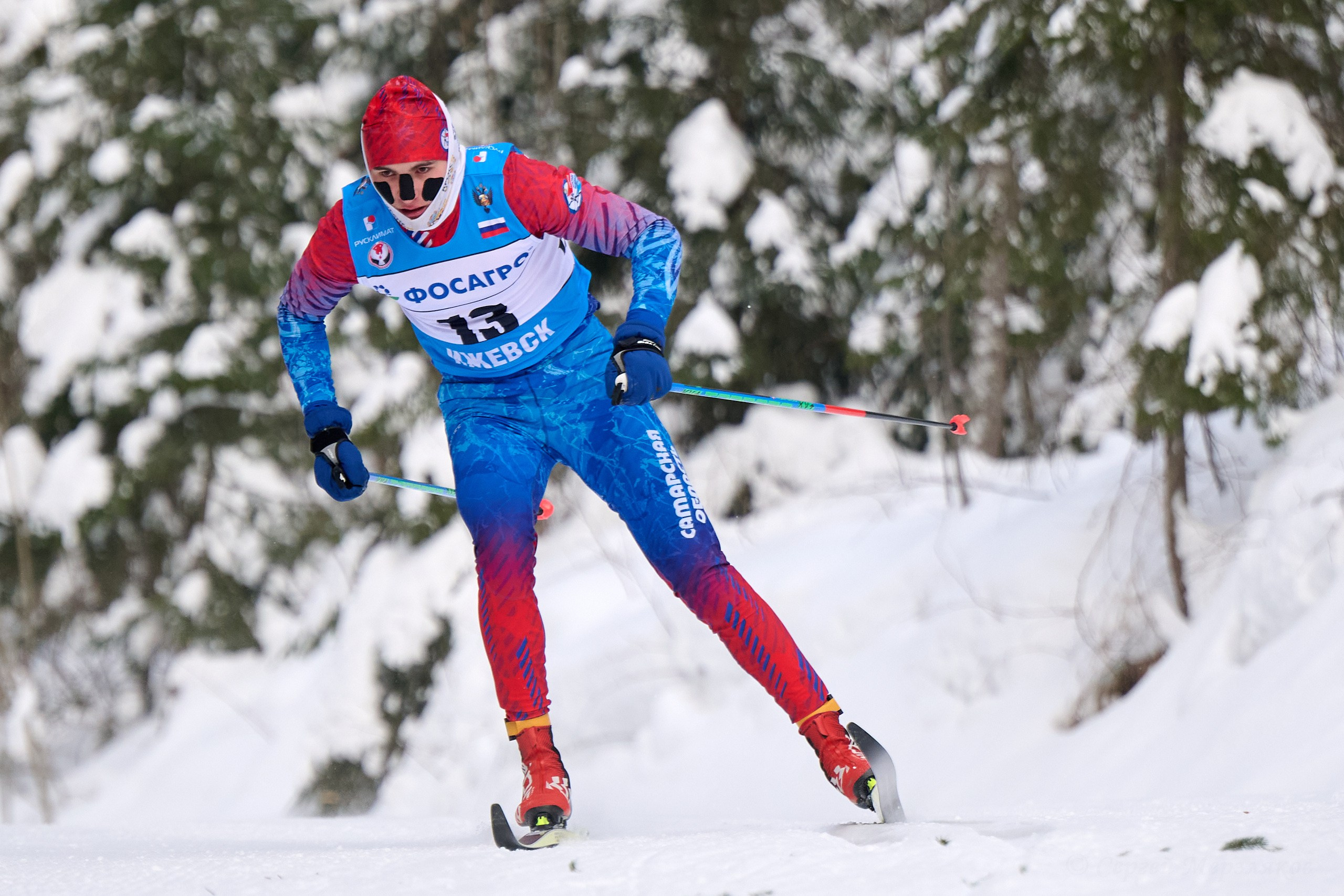 VI этап ФосАгро Кубка России по лыжным гонкам. Ижевск 25.01.2025 и 26.01.2025. Спортивный репортажный фотограф в Ижевске Сергей Мерзляков