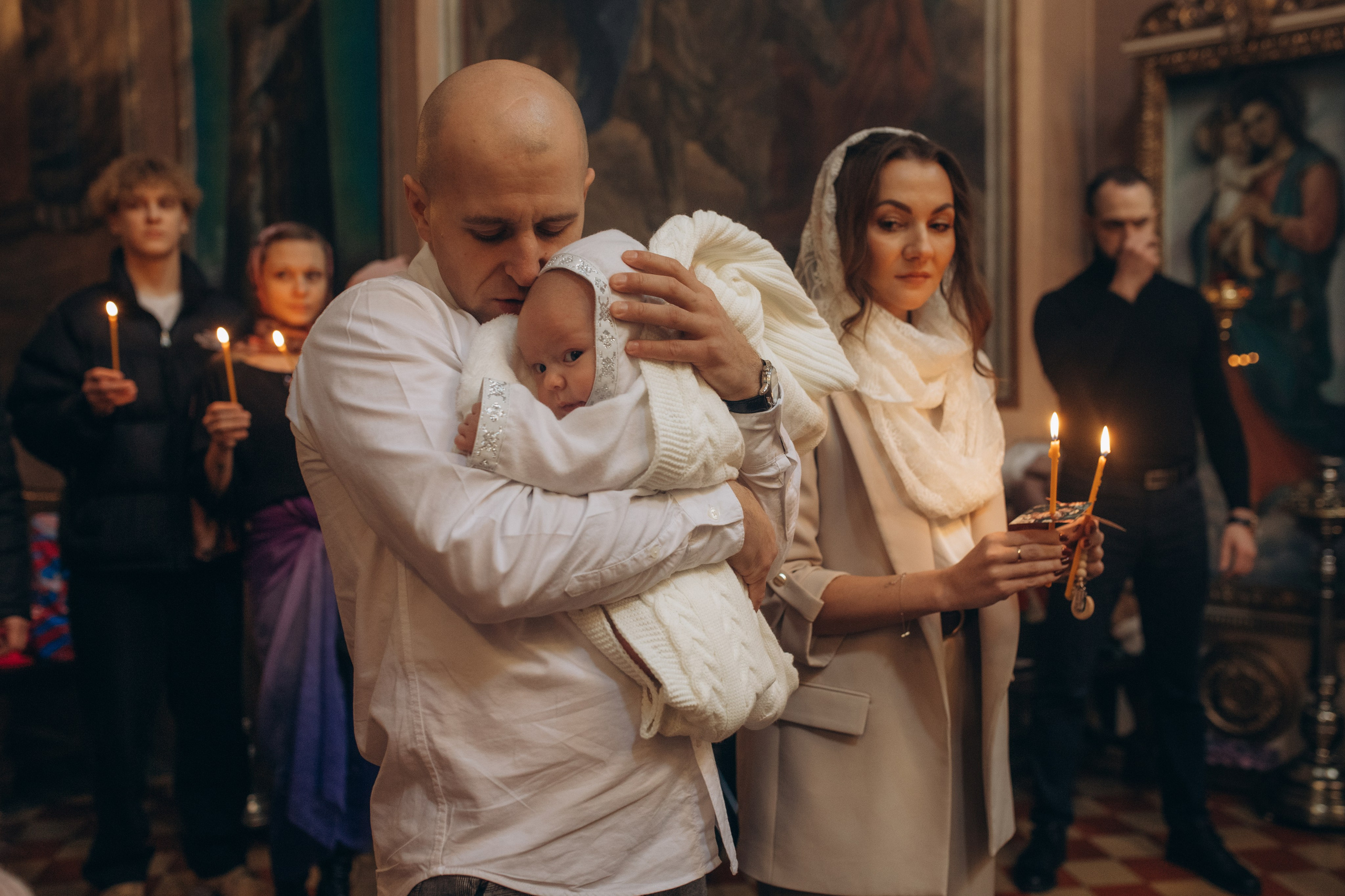 Крещение Михаил. Семейный и домашний фотограф в Москве и МО Королева Валерия