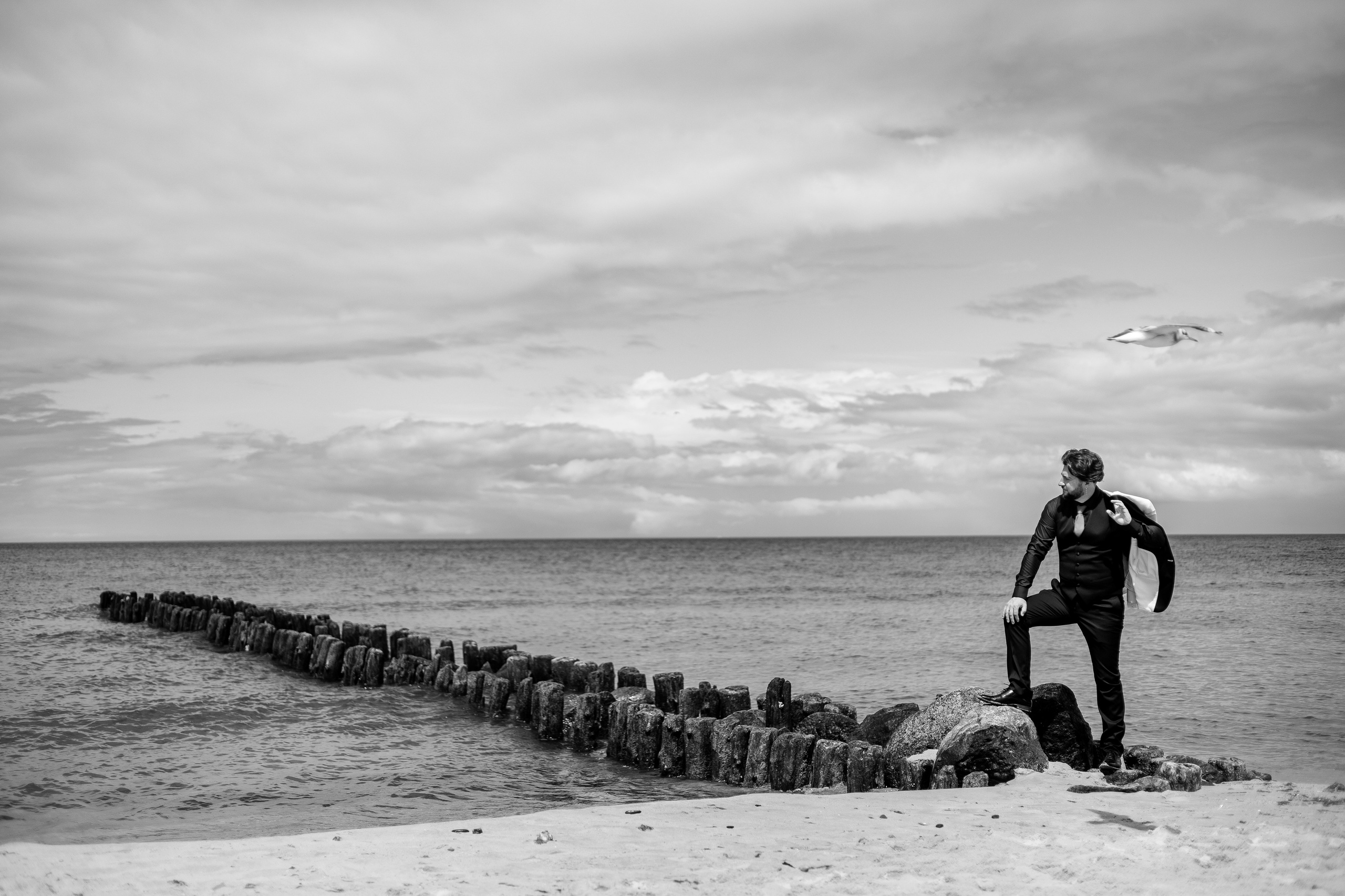 Евгений Саранцев, президент мотоклуба «Garage 13 MCC» и прекрасная Ирина. Фотограф Елена Медок Калининград